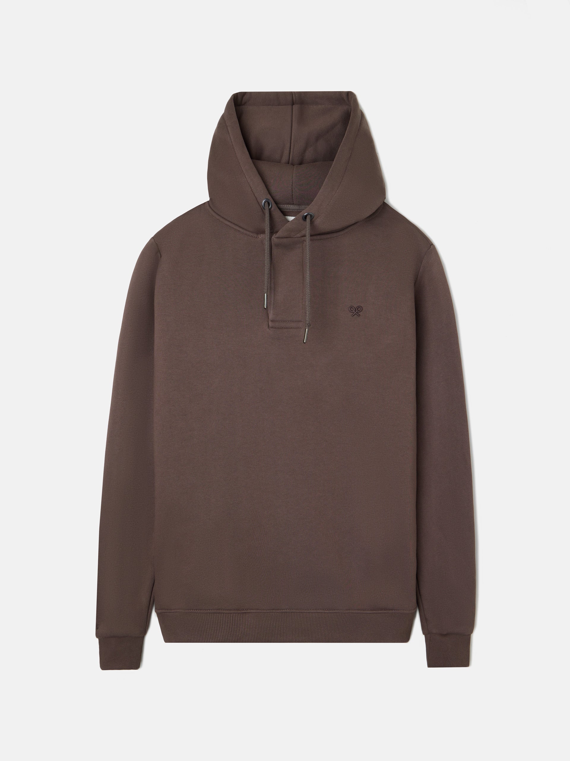 Sudadera hoodie raqueta trasera marron