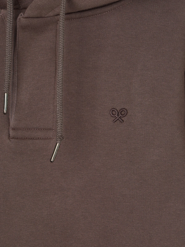 Brown back racket hoodie