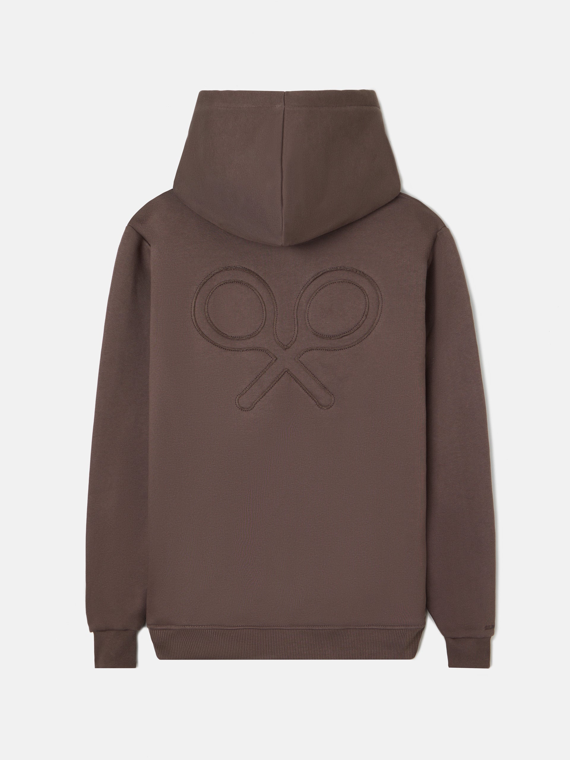 Sudadera hoodie raqueta trasera marron