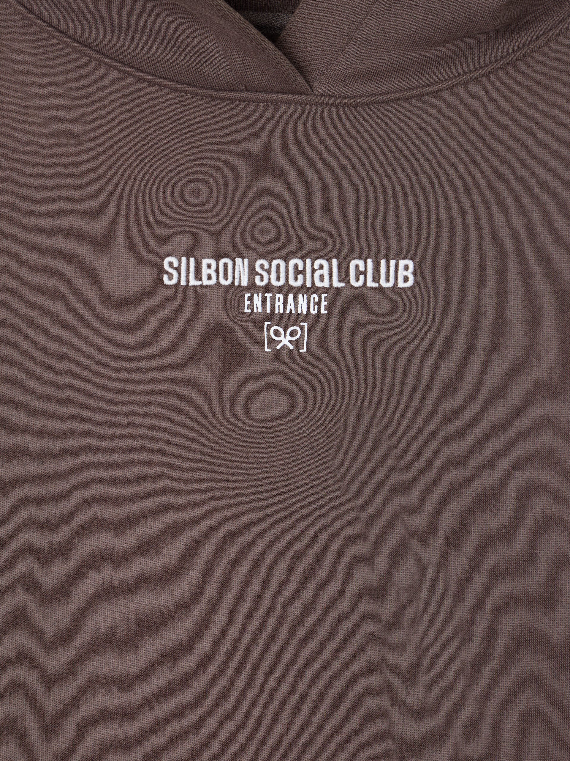 Sudadera special fit hoodie social marron