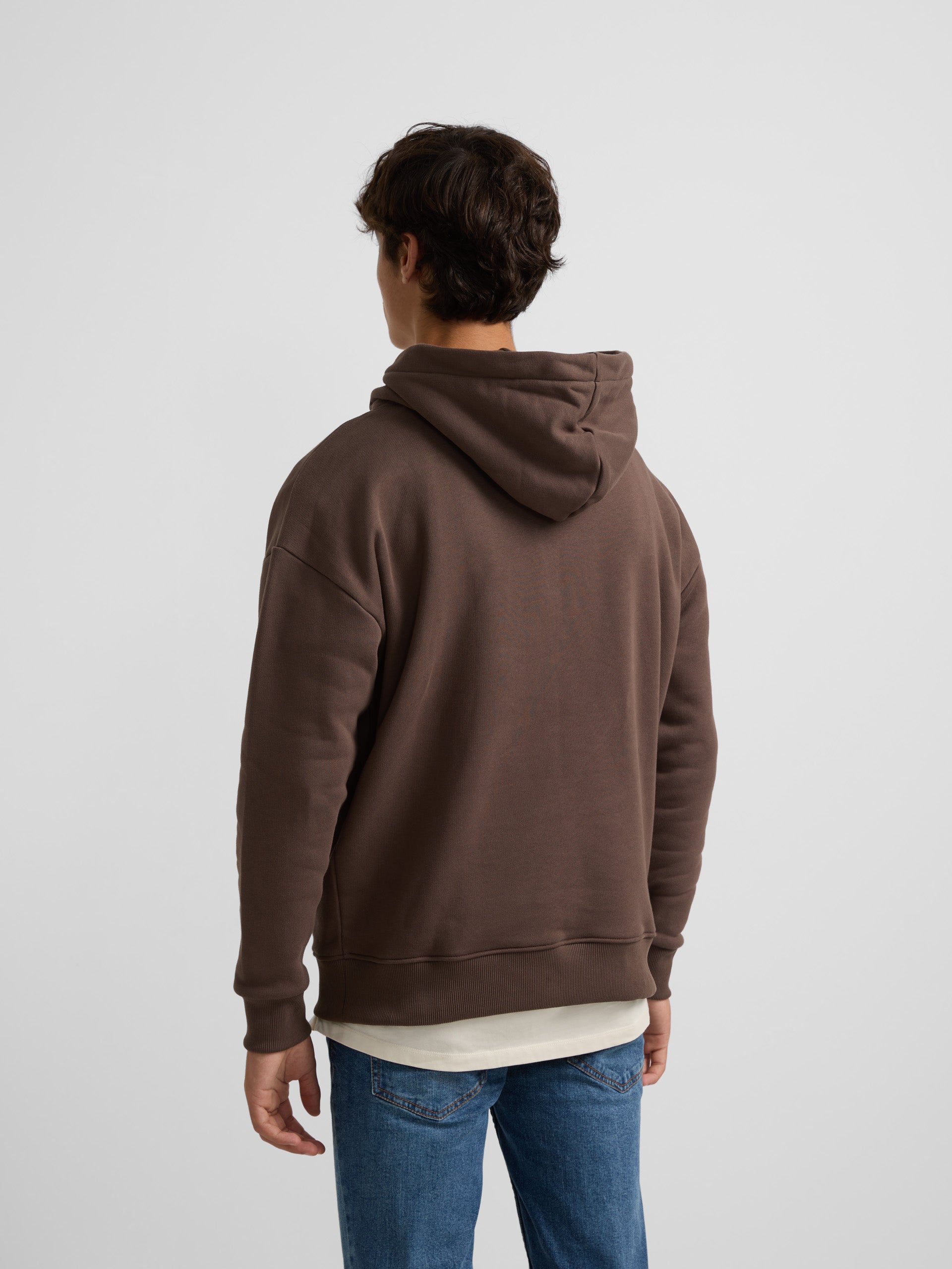 Sudadera special fit hoodie social marron