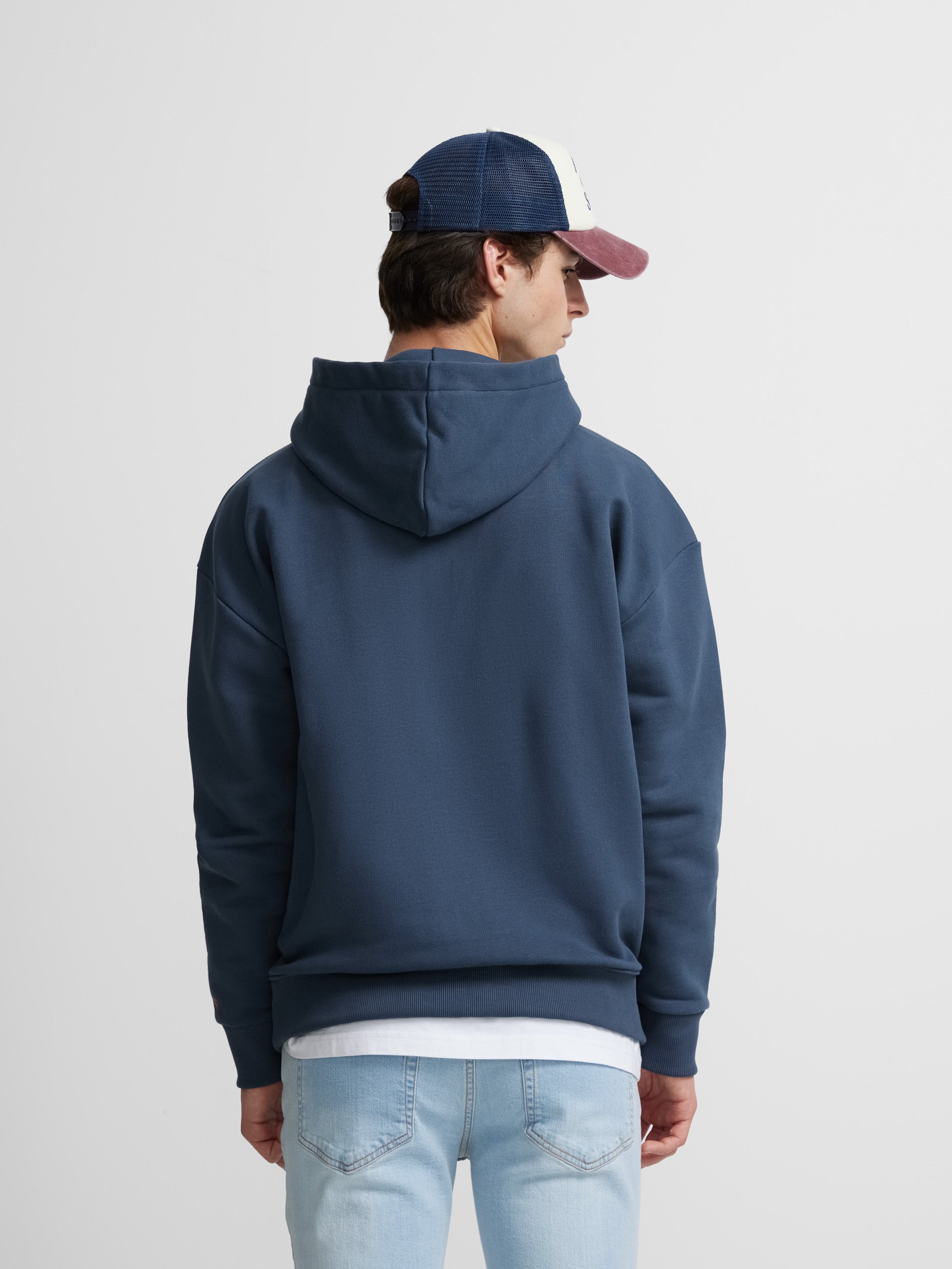 Navy blue relaxed fit claim hoodie