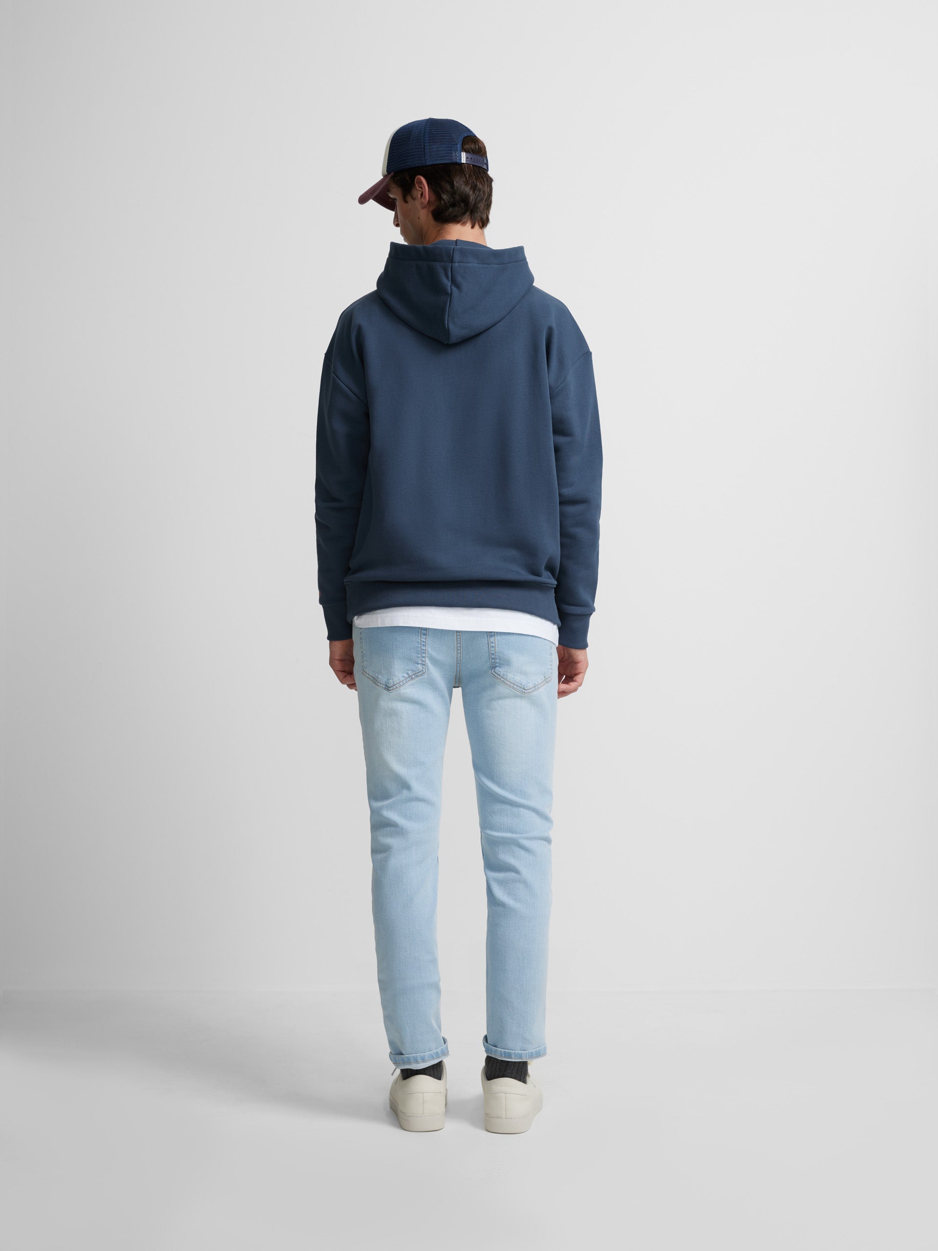 Navy blue relaxed fit claim hoodie