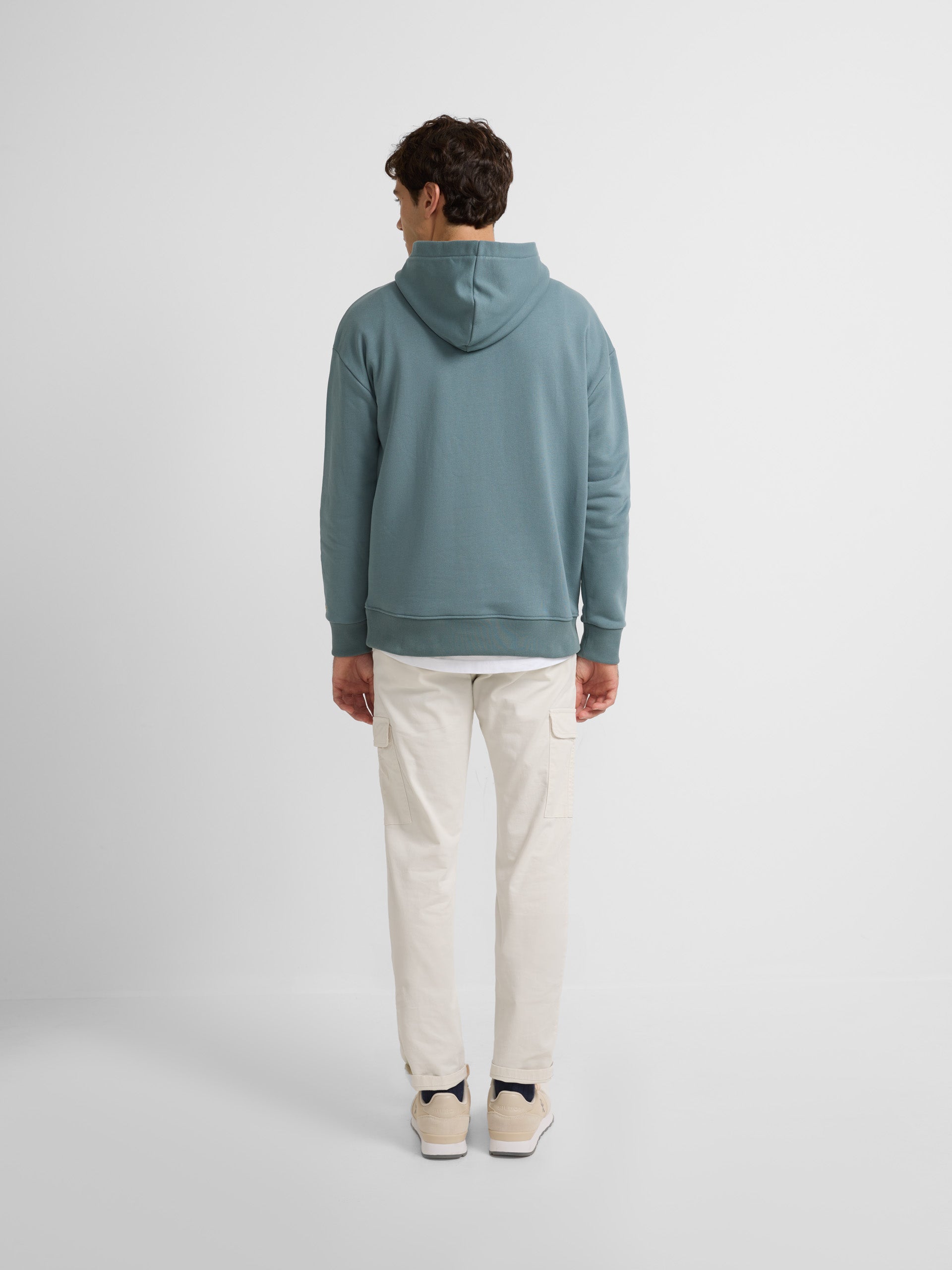 Relaxed fit hoodie claim petroleum