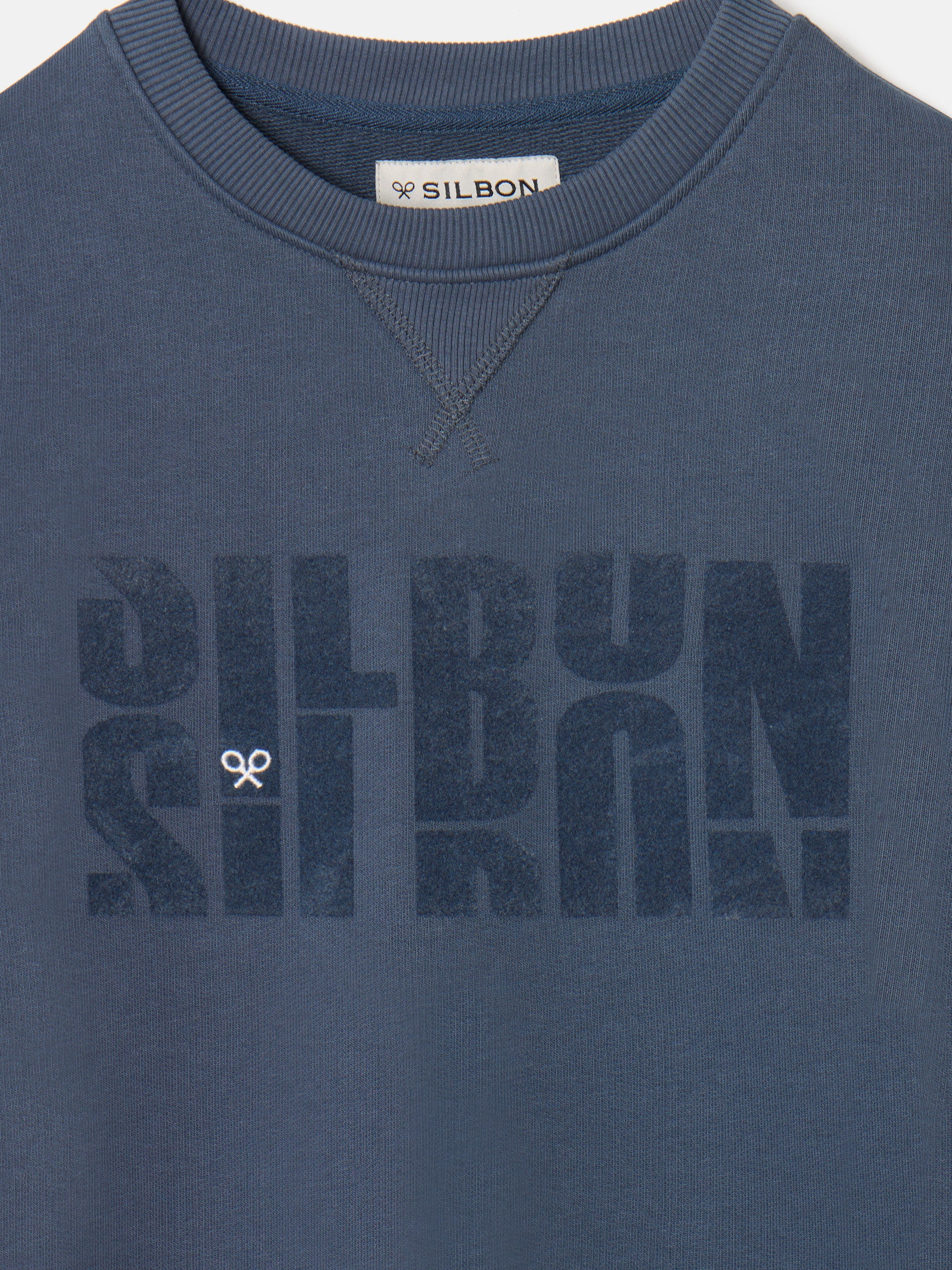 Sudadera letras silbon azul marino