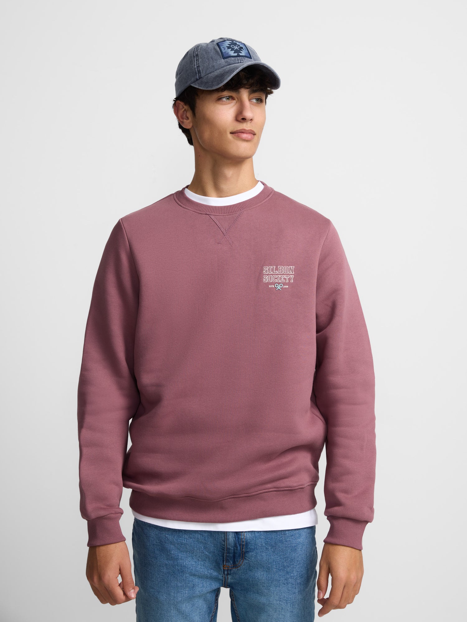 Sudadera silbon society burdeos