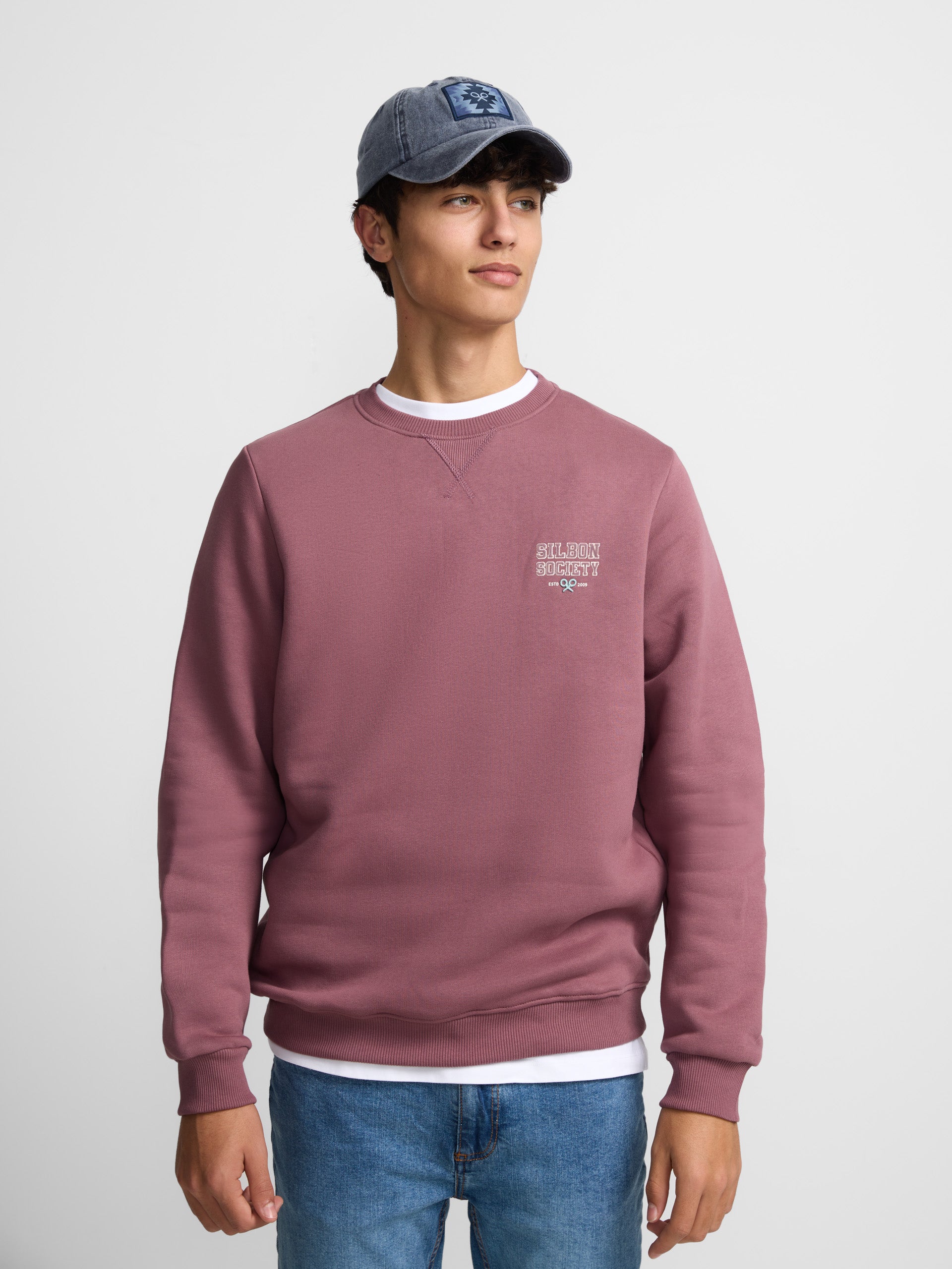 Sudadera silbon society burdeos