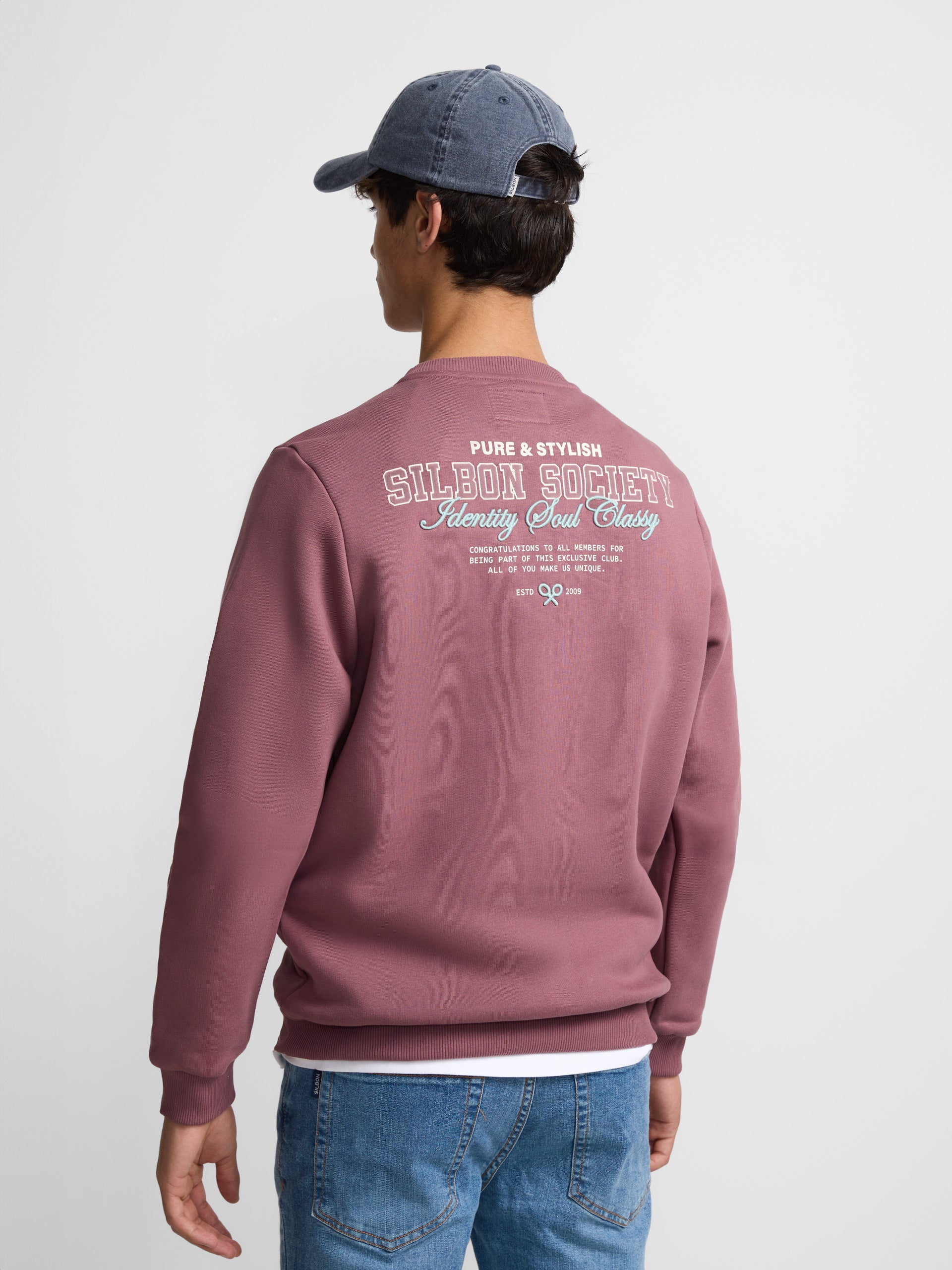 Sudadera silbon society burdeos