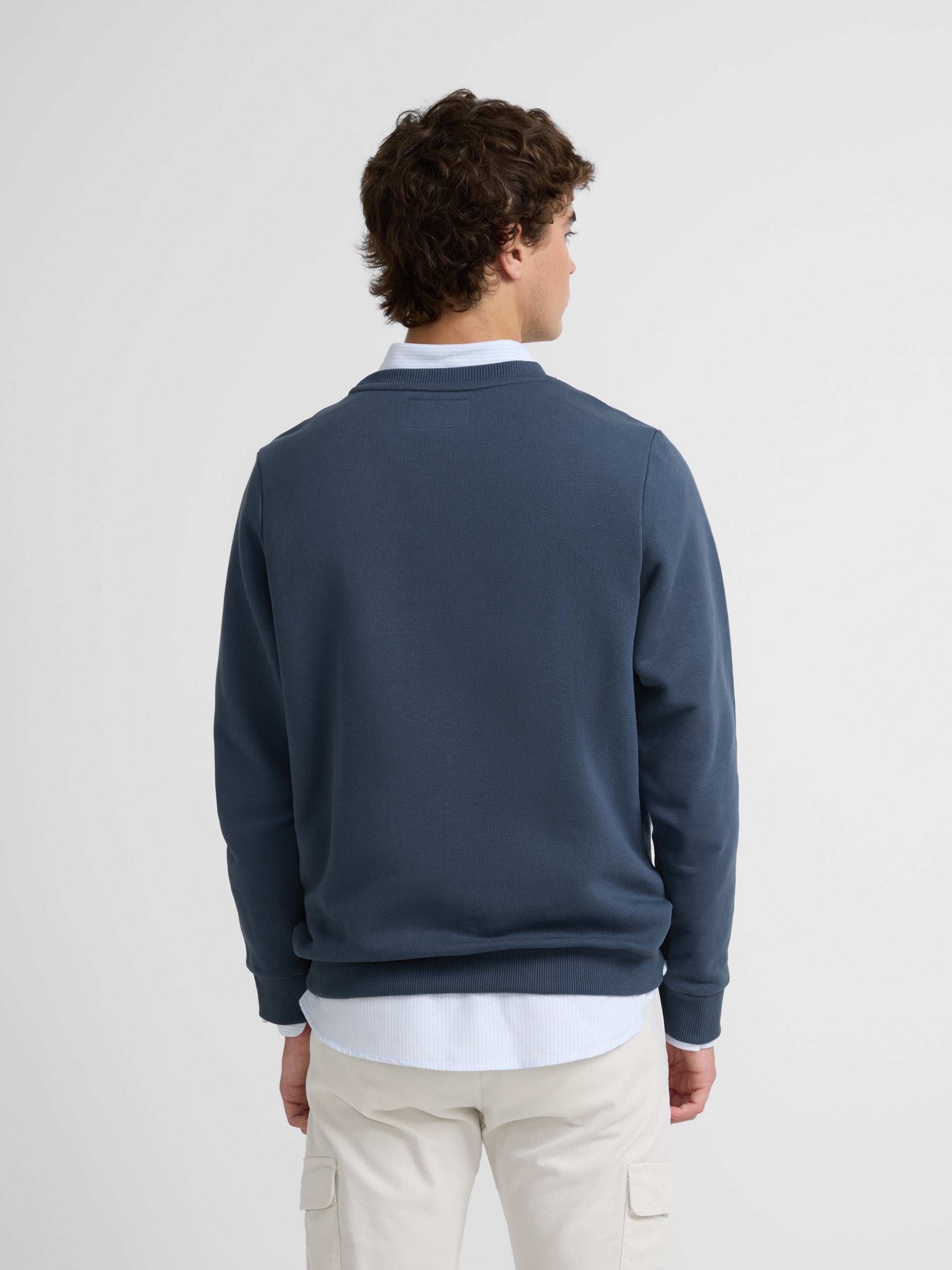 Navy ethnic pocket sweatshirt