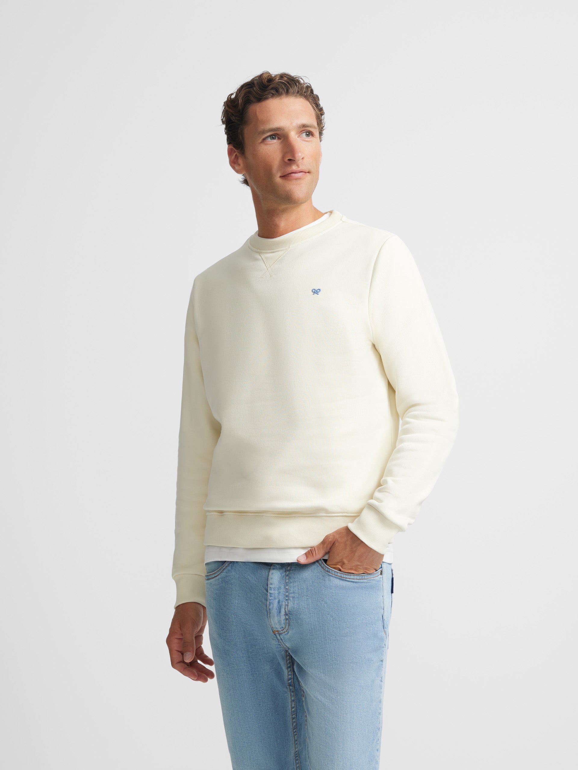 Jouons au sweat crème