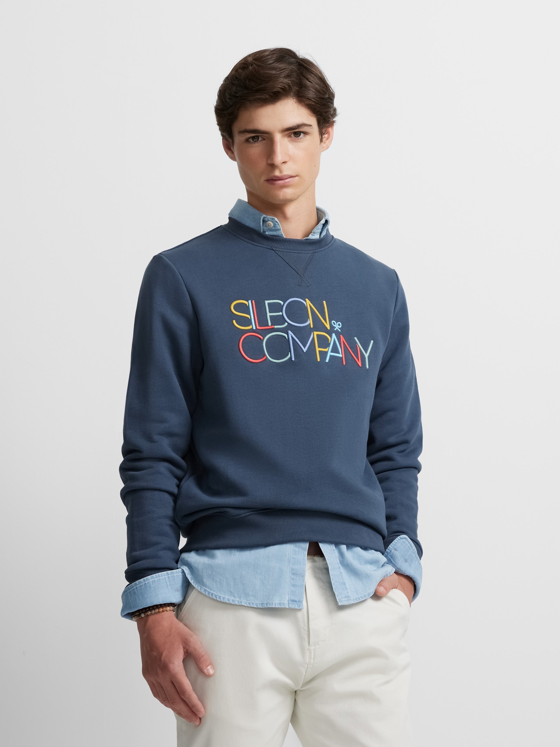 Sweat bleu marine de la société Silbon