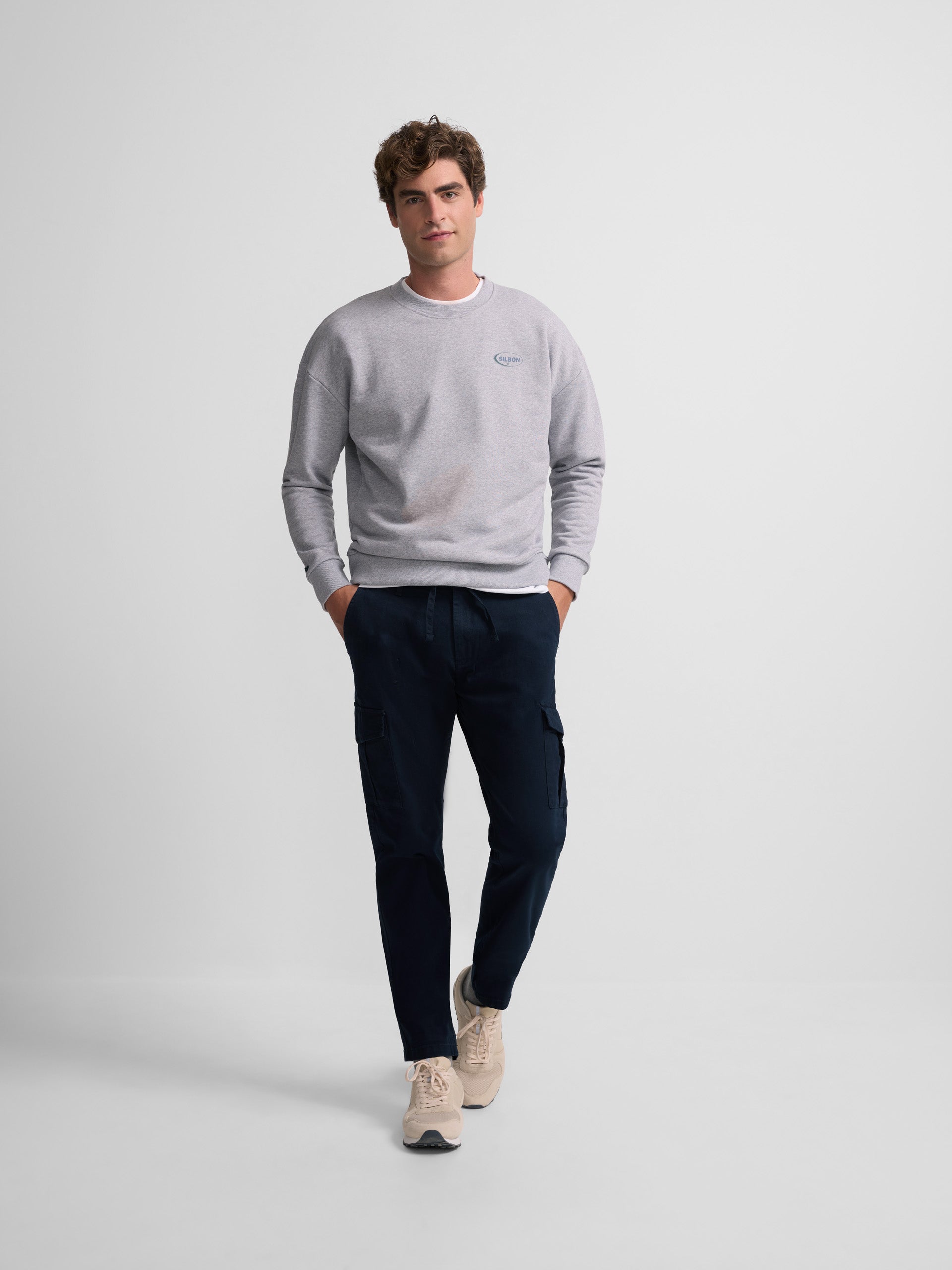 Relaxed fit sweatshirt silbon grey