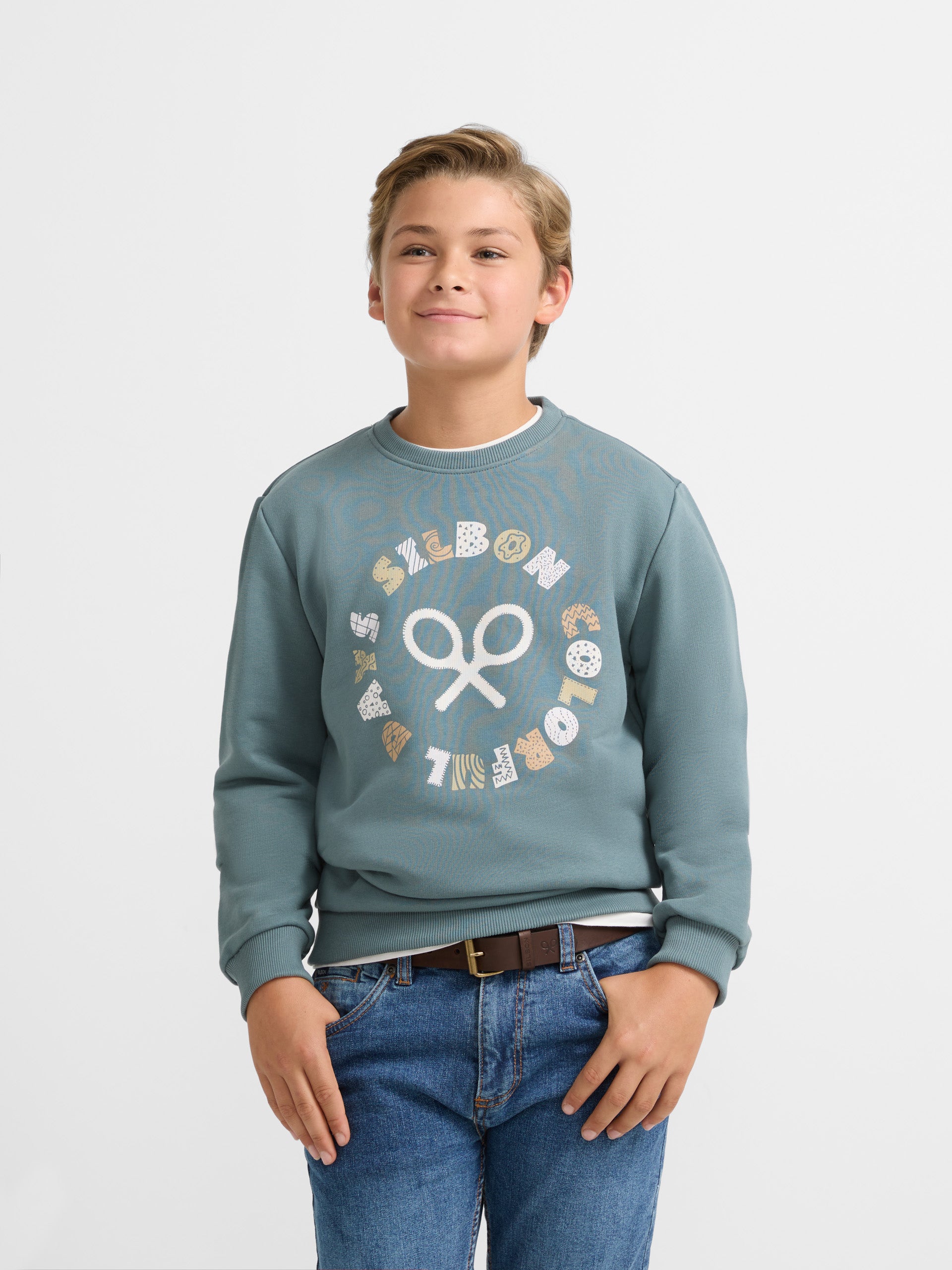 Sudadera kids colorful day petroleo