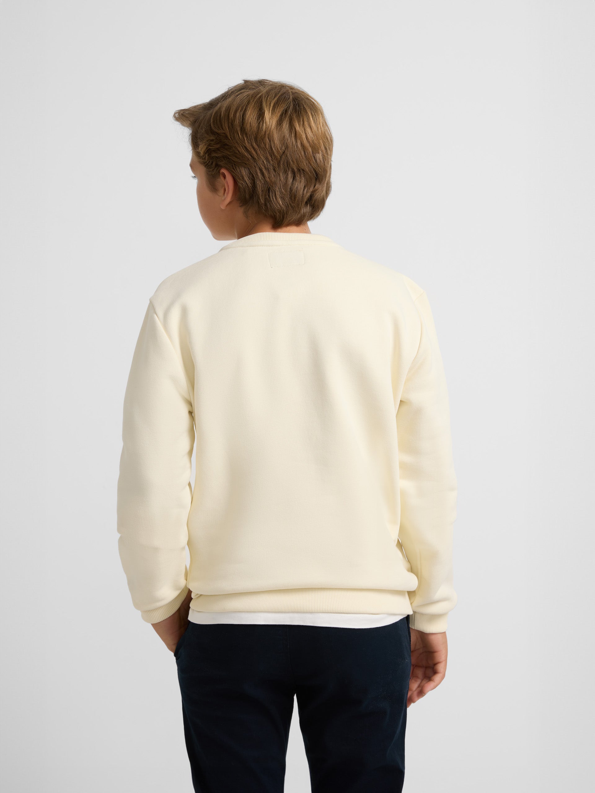 Kids colorful day cream sweatshirt