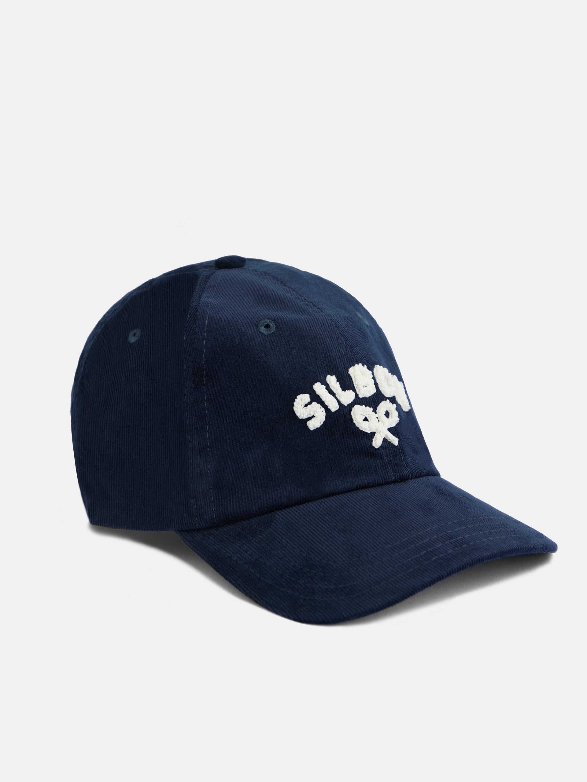 Corduroy woman cap, navy whistle