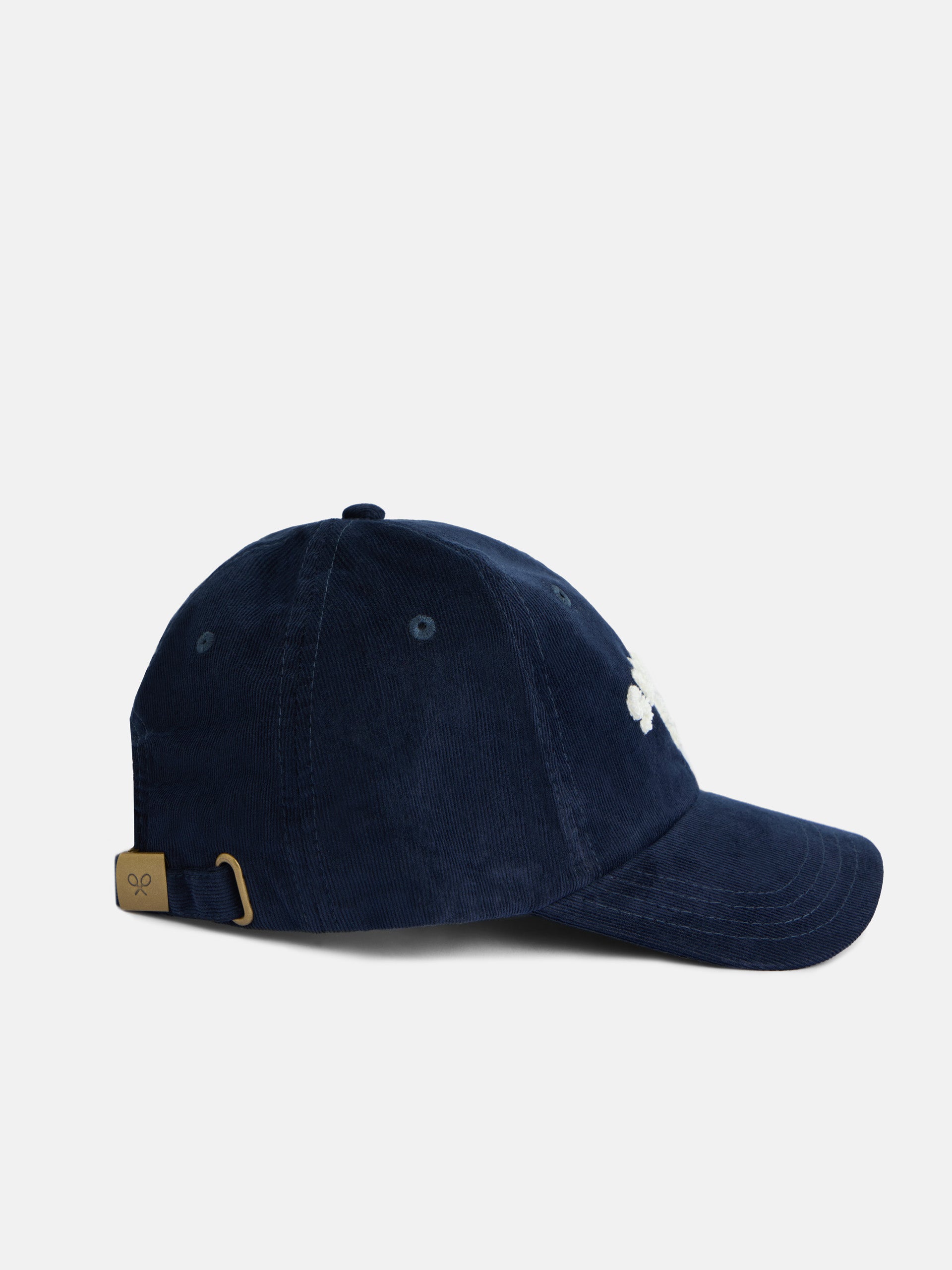 Corduroy woman cap, navy whistle