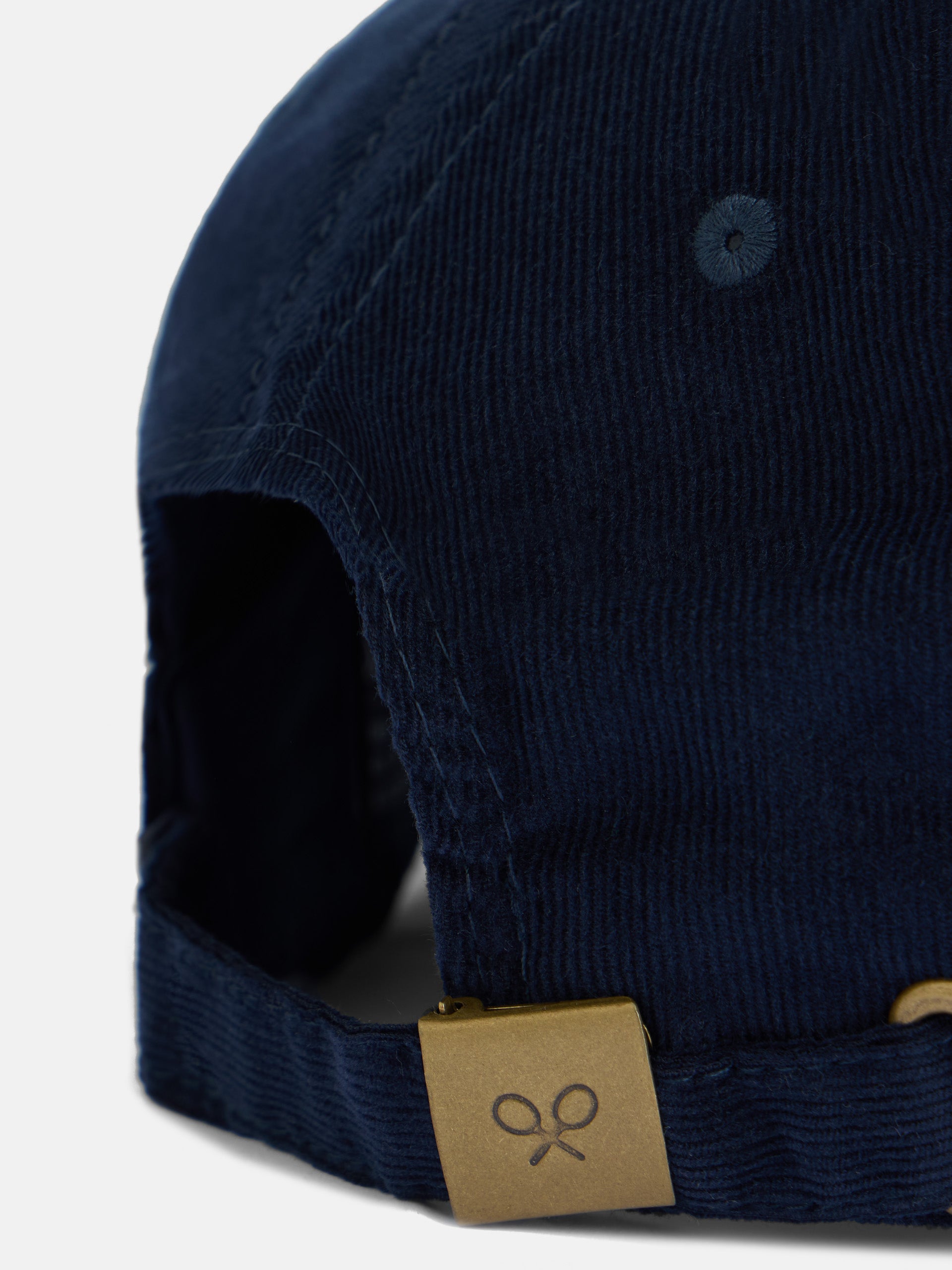 Corduroy woman cap, navy whistle