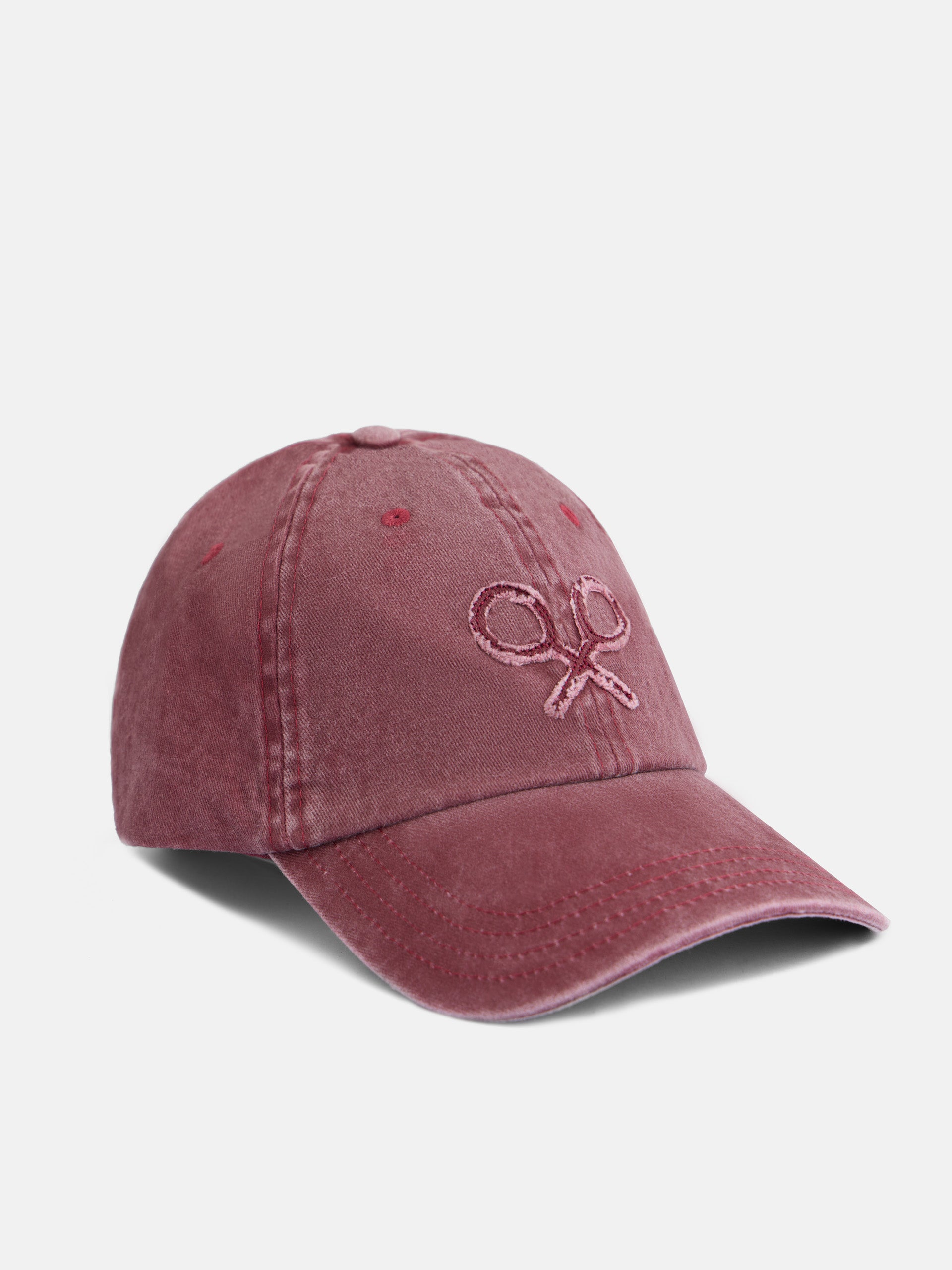 Casquette femme logo bordeaux délavé