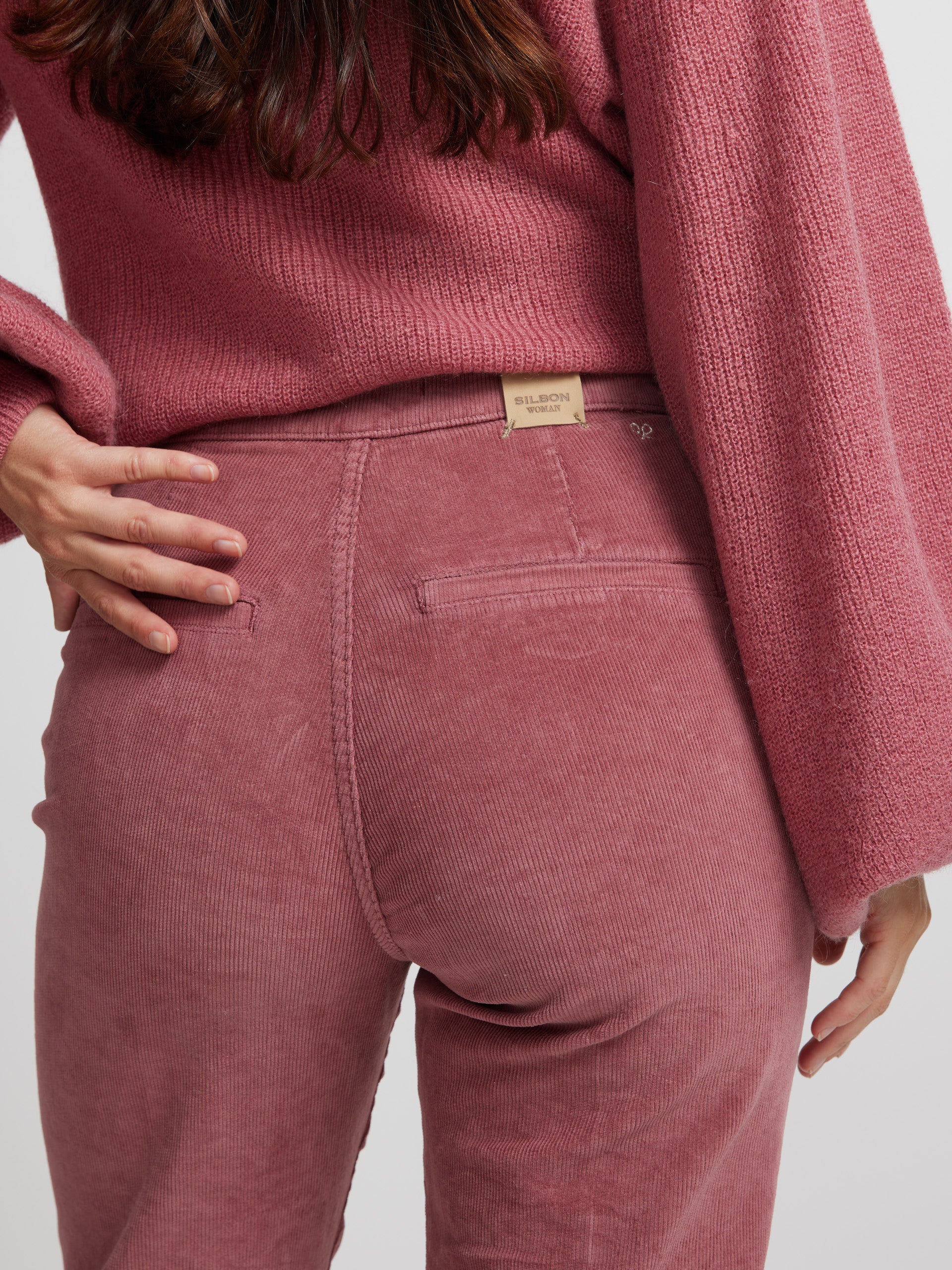 Pink corduroy culottes