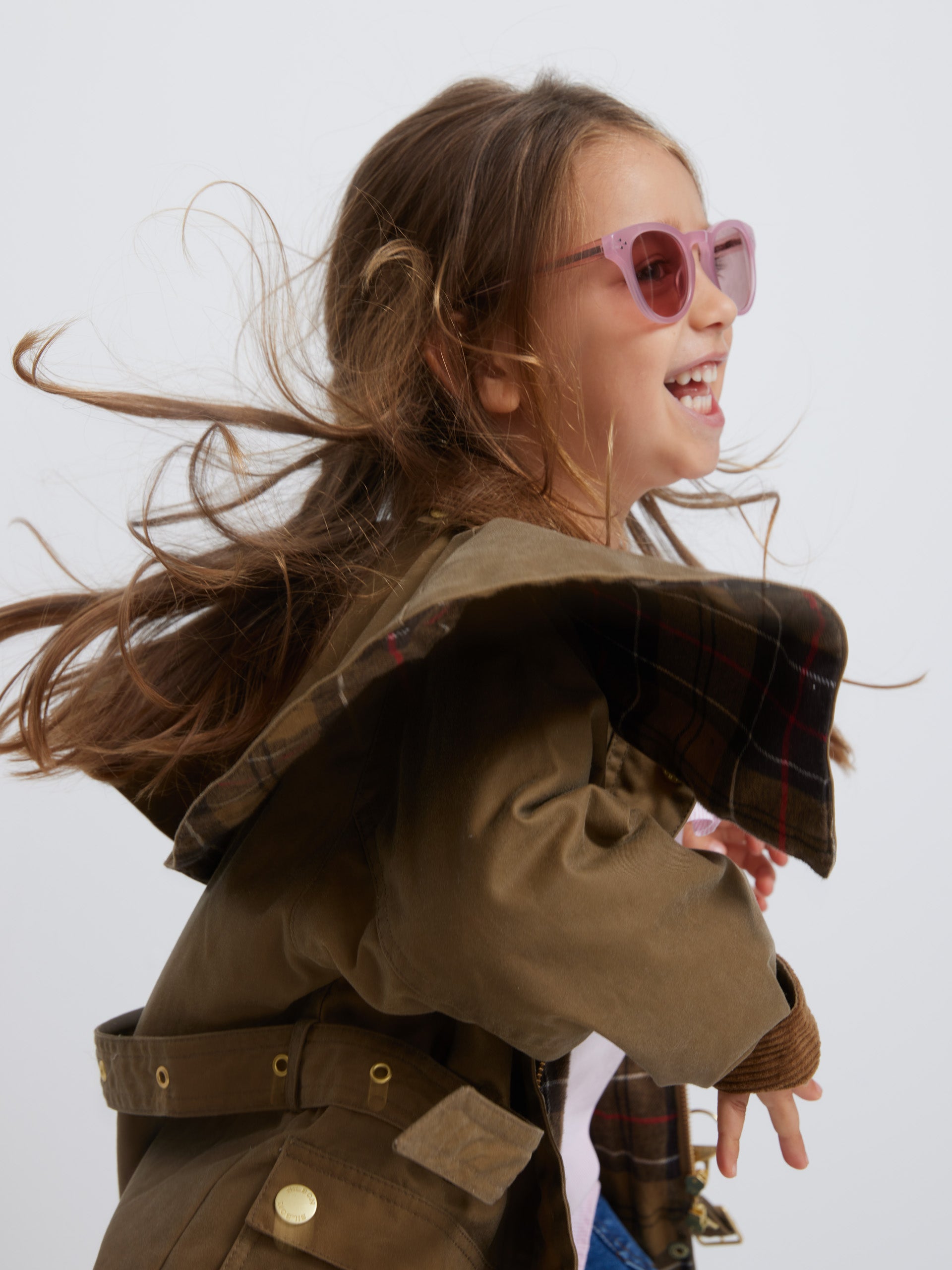 Parka girl larga encerada camel