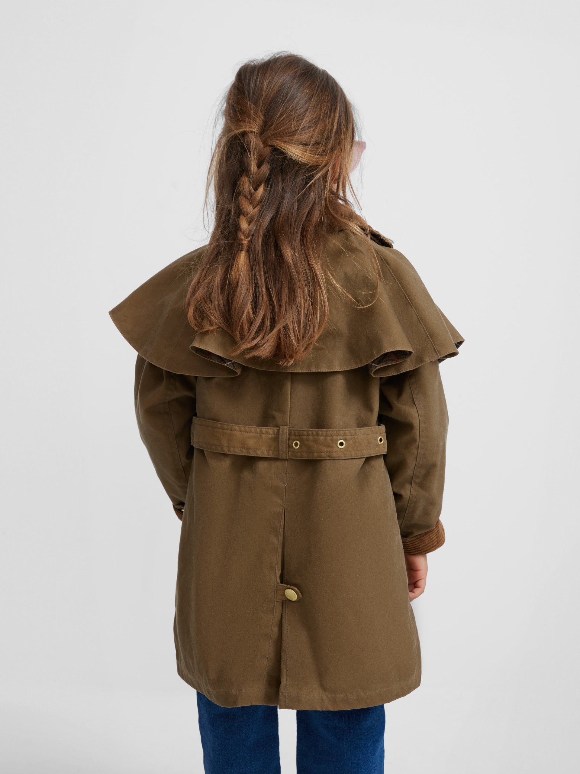 Parka girl larga encerada camel