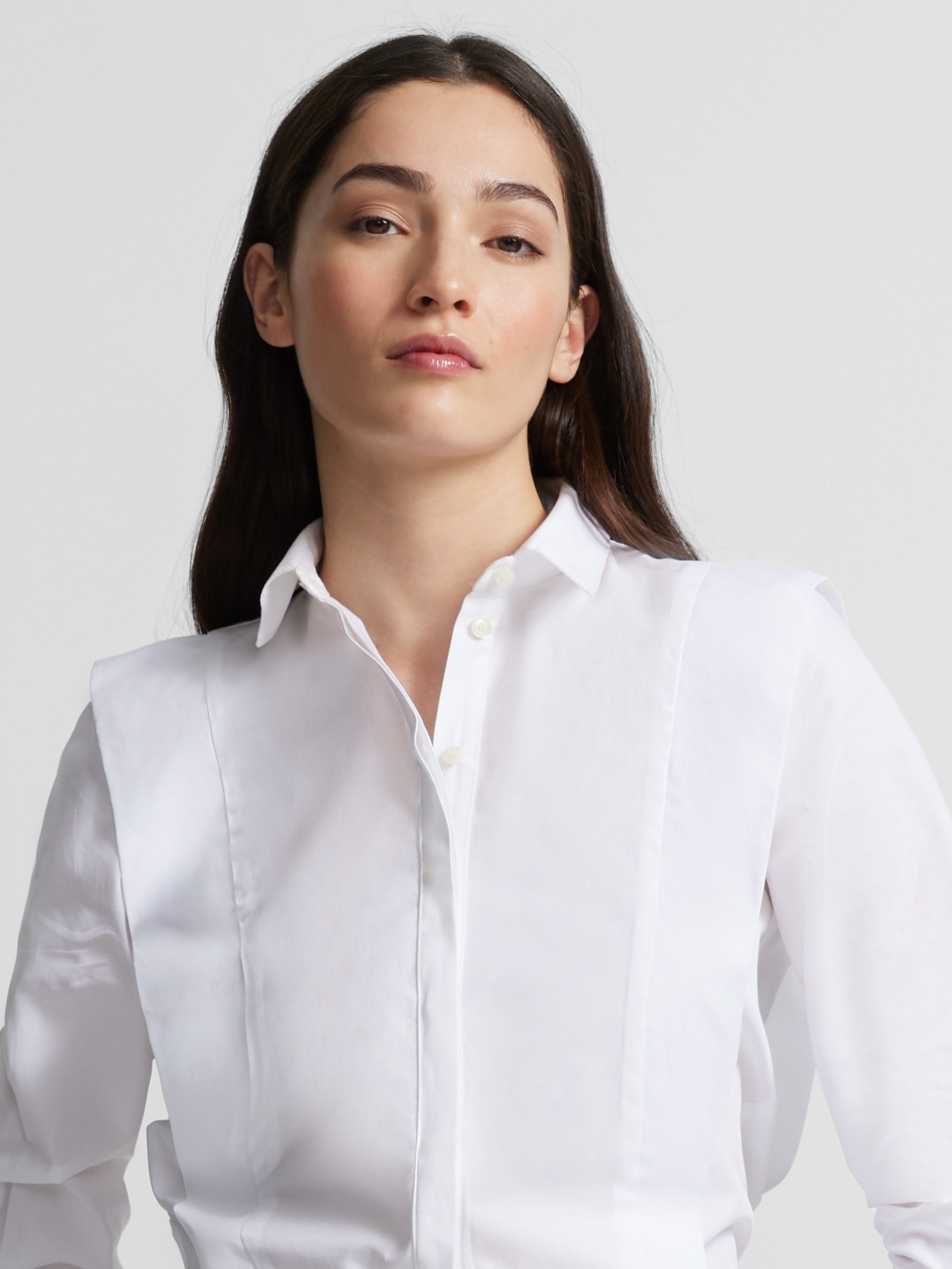 White structured shirt