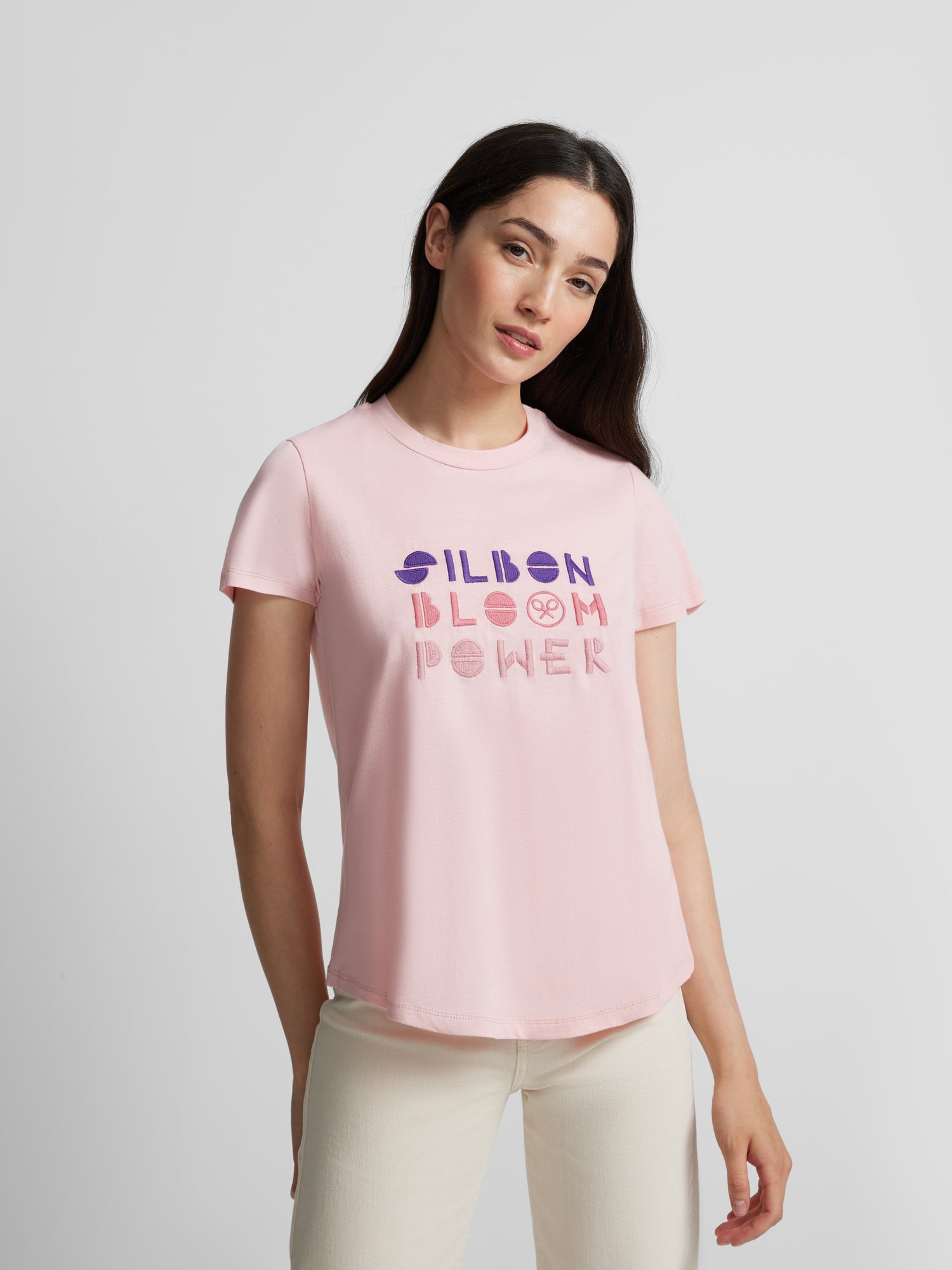 Camiseta woman bloom power rosa