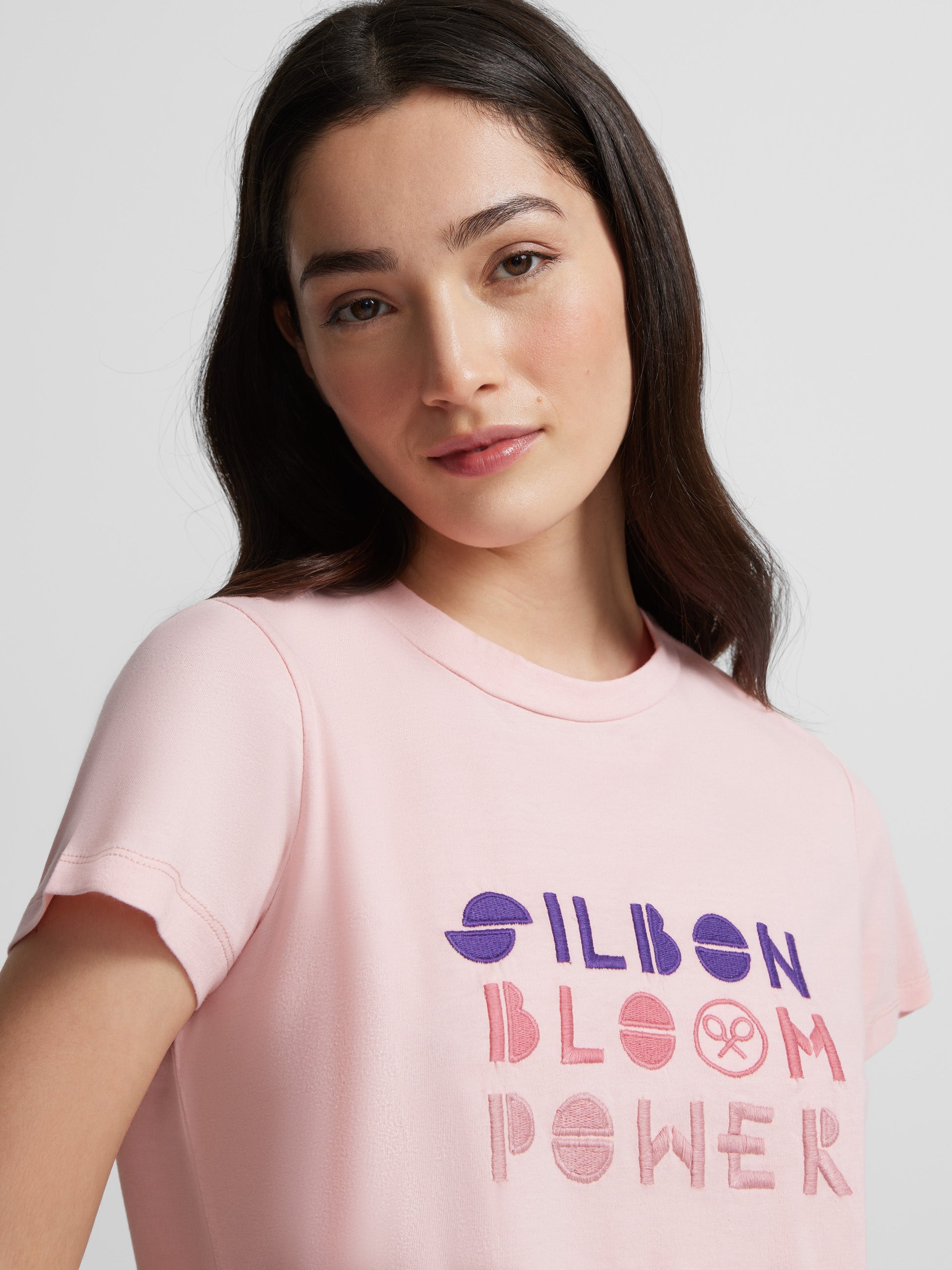 T-shirt femme bloom power rose