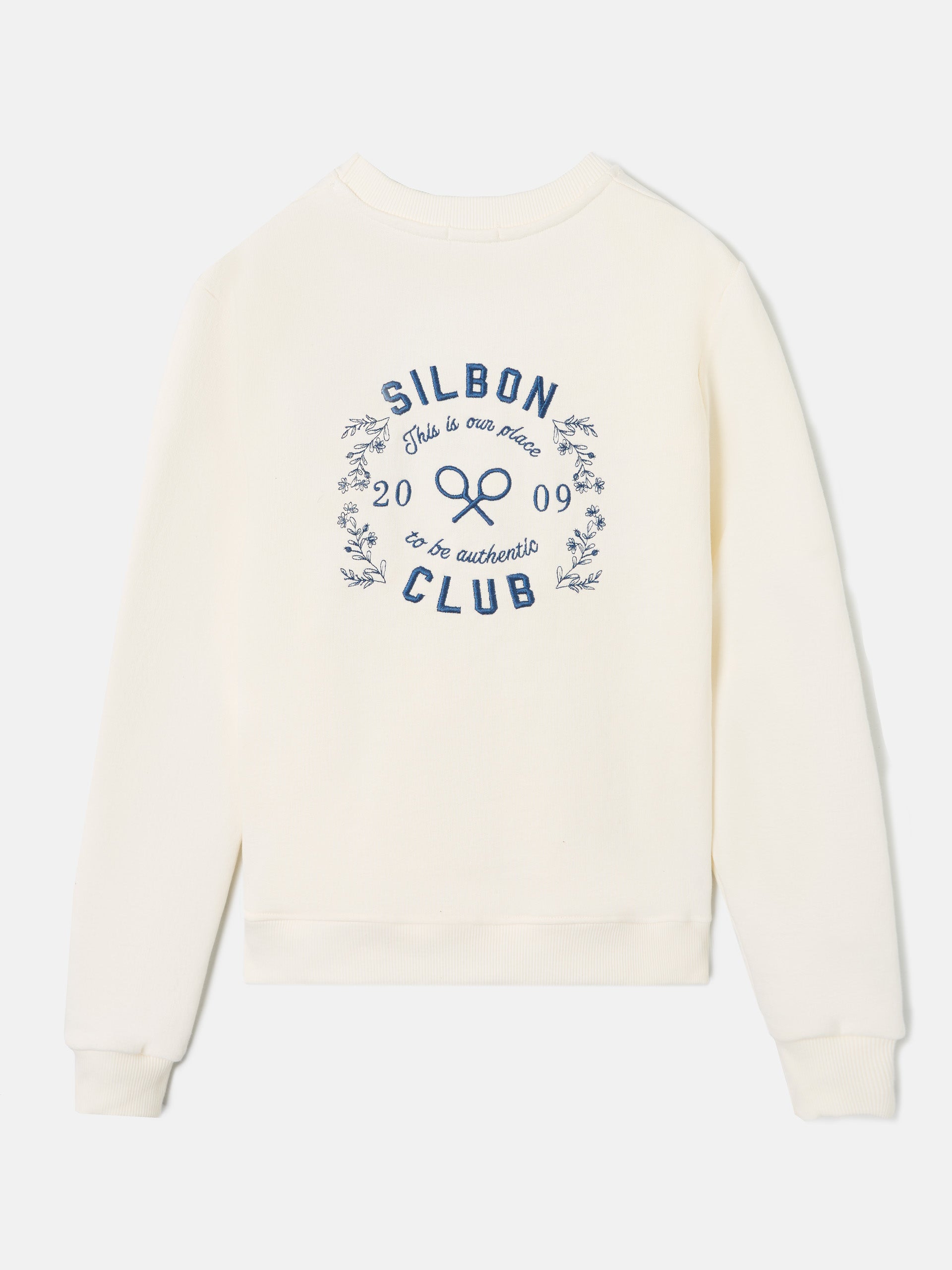 Women's club silbon raw sweatshirt