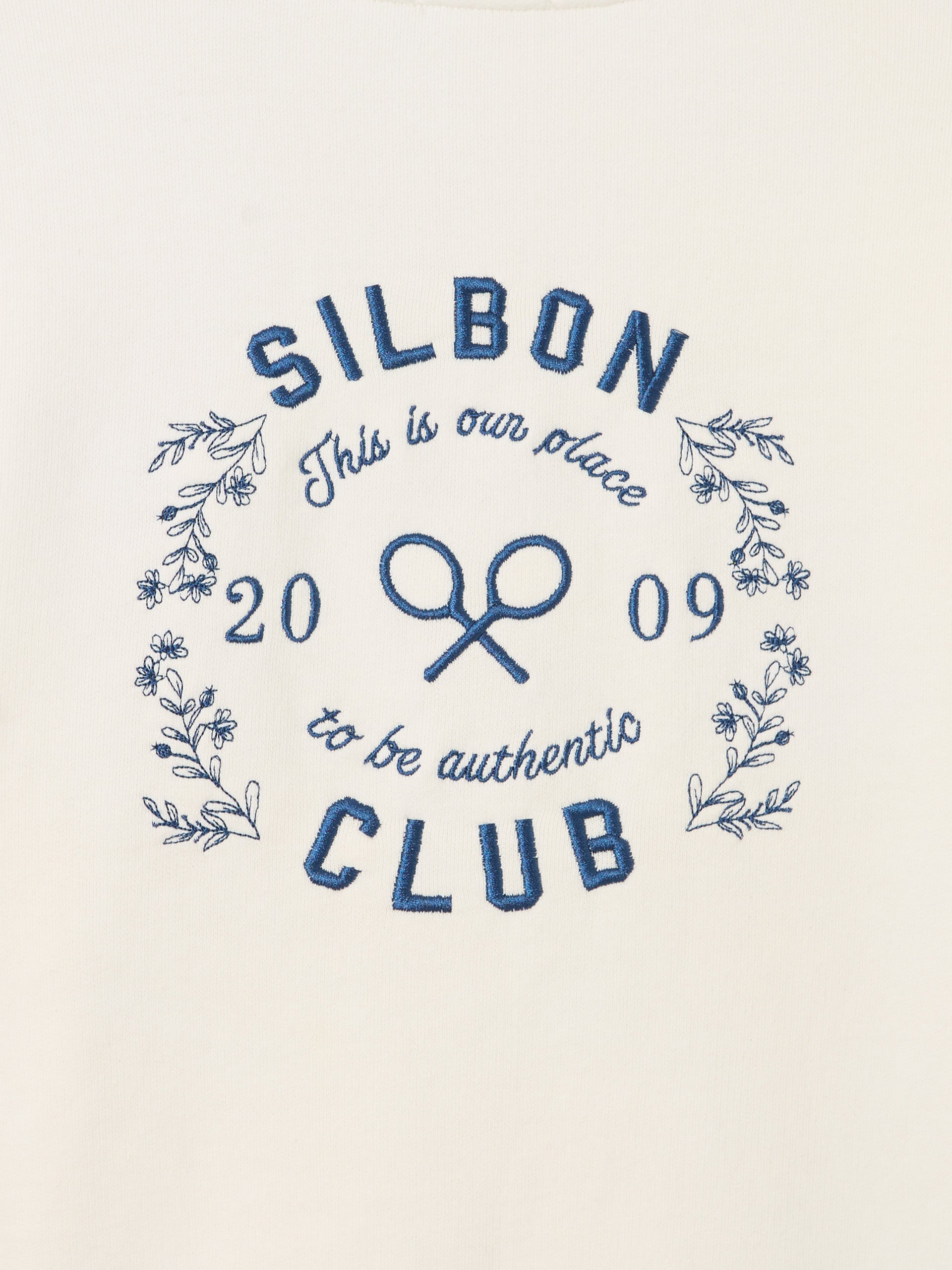 Women's club silbon raw sweatshirt