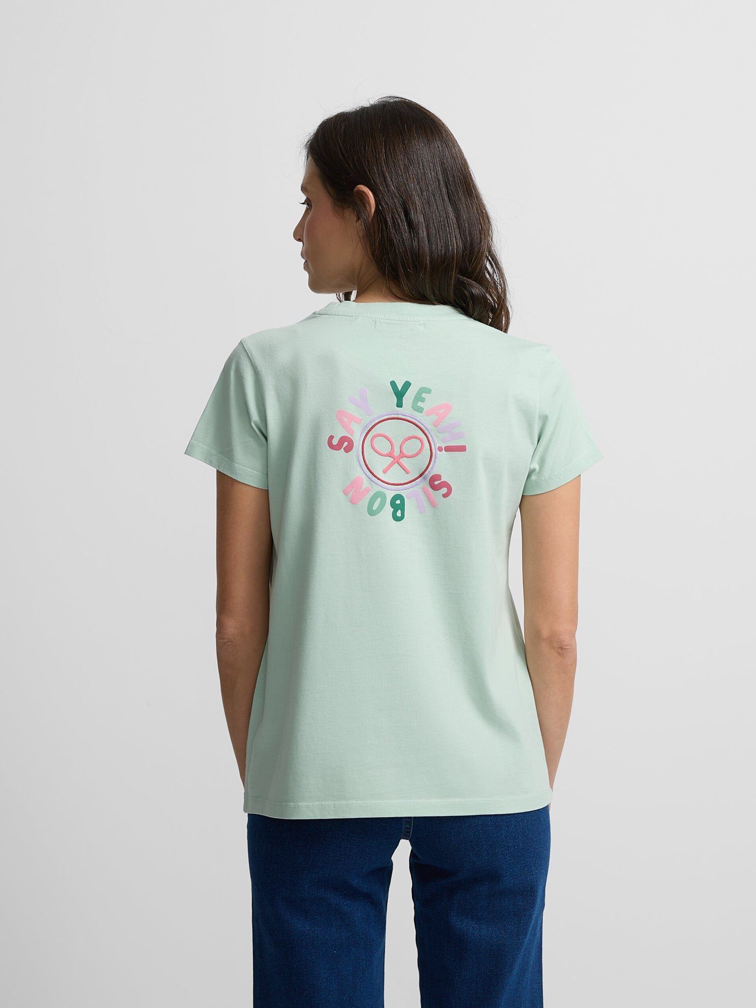 Camiseta woman say yeah verde