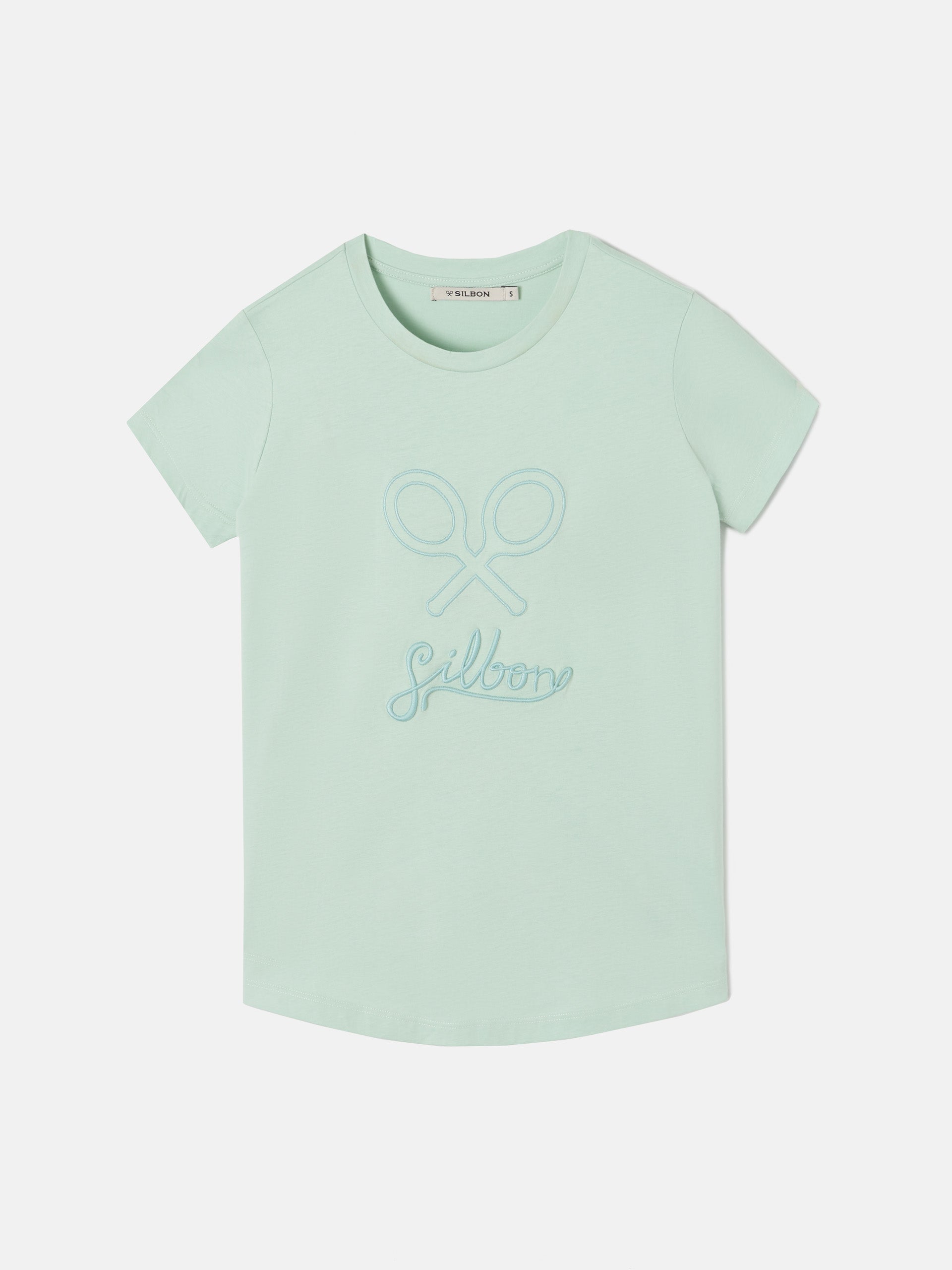 T-shirt femme vert menthe classique