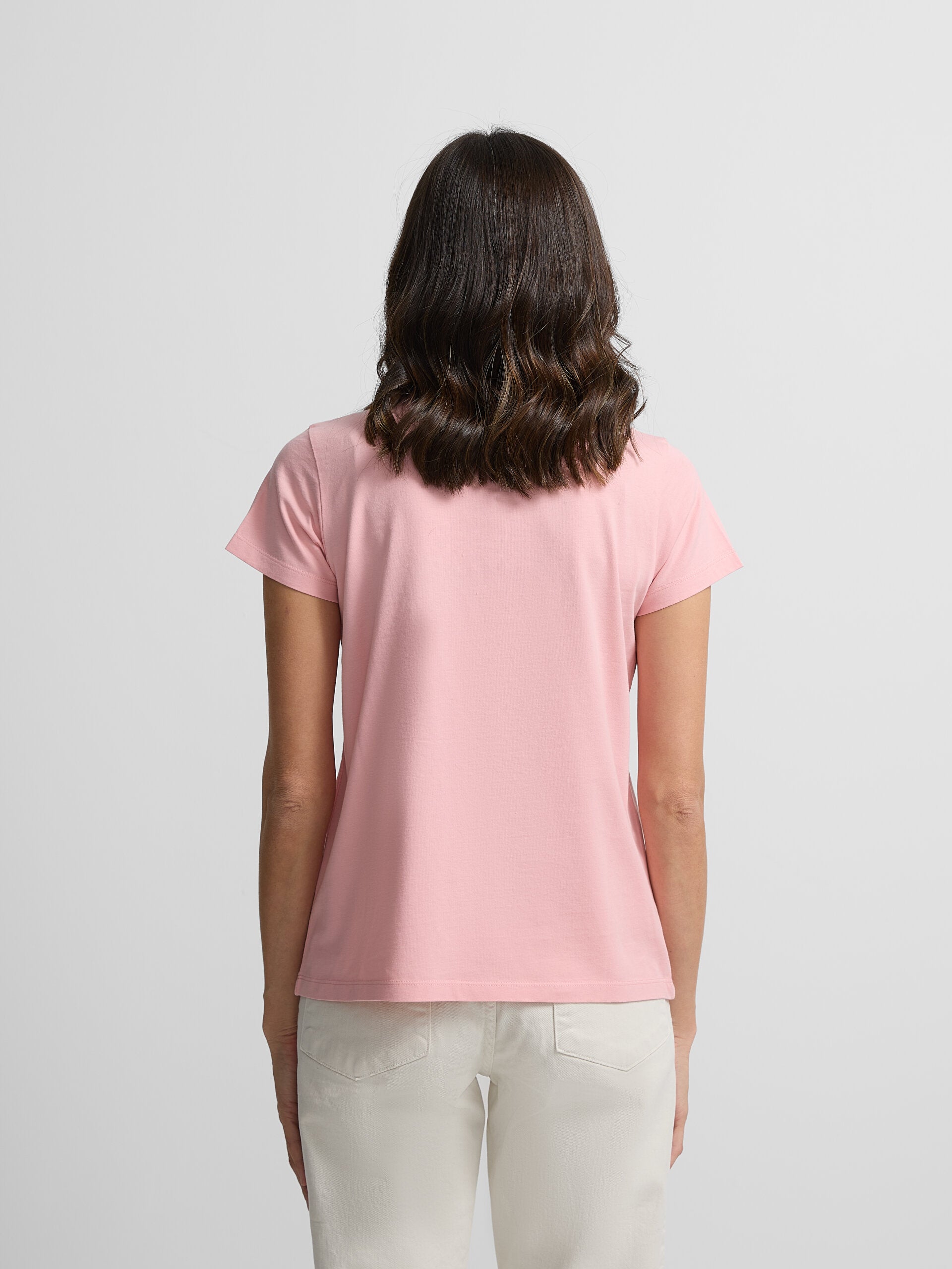 Camiseta woman clasica rosa pastel