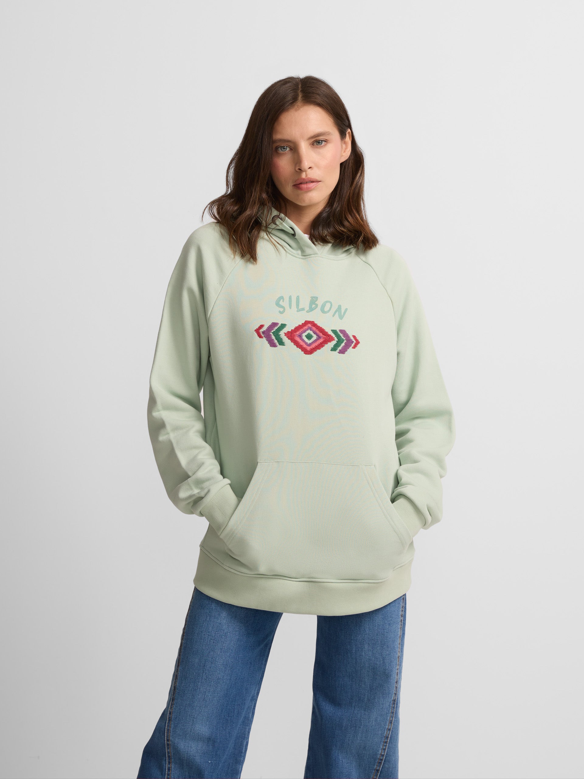 Sudadera woman silbon ikat verde