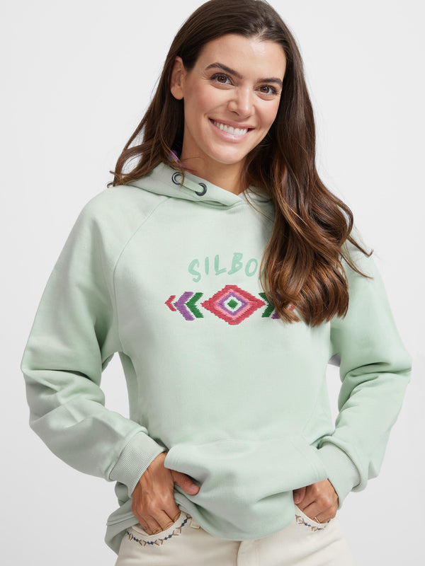 Sudadera woman silbon ikat verde