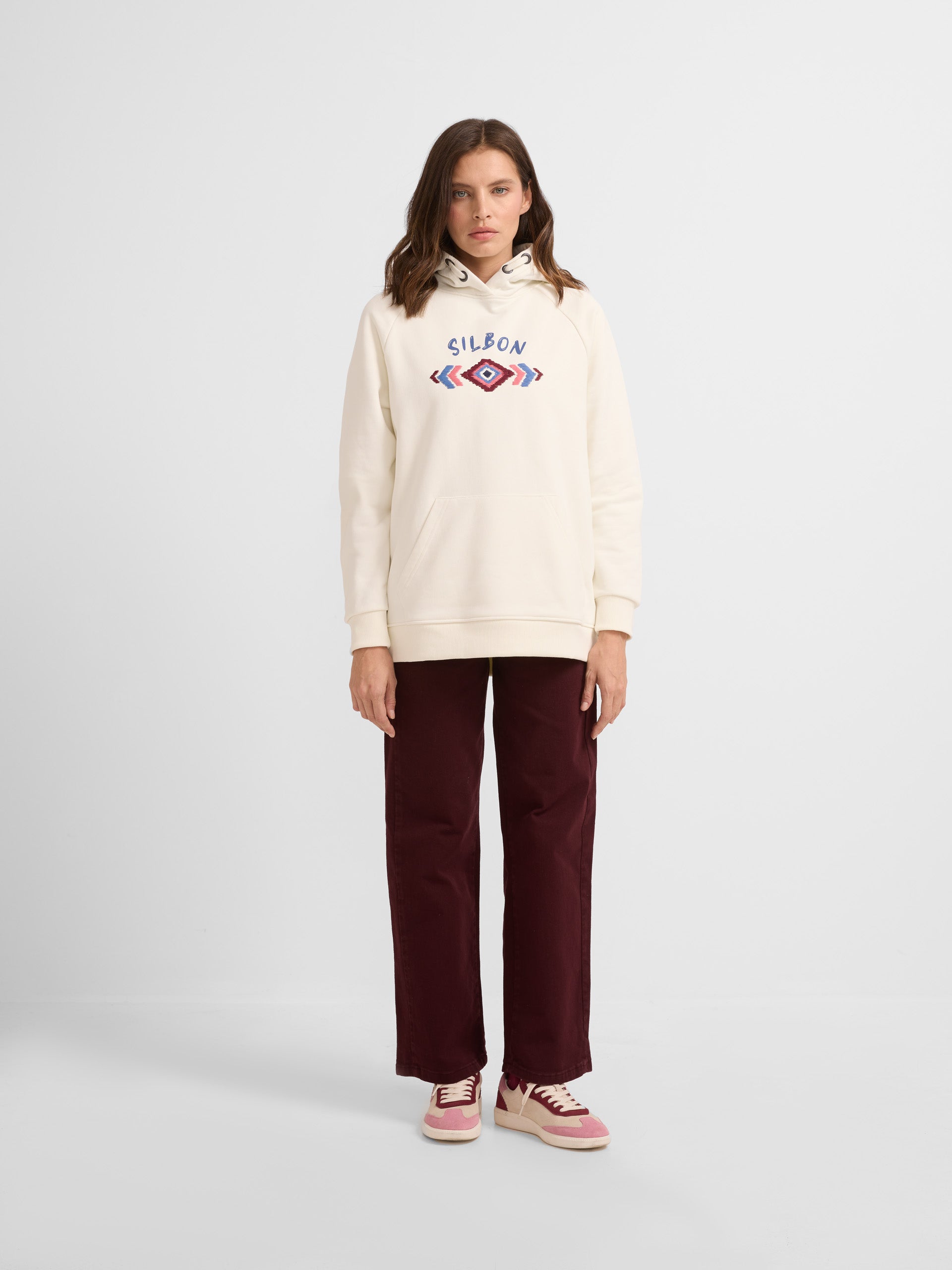 Raw ikat woman silbon sweatshirt