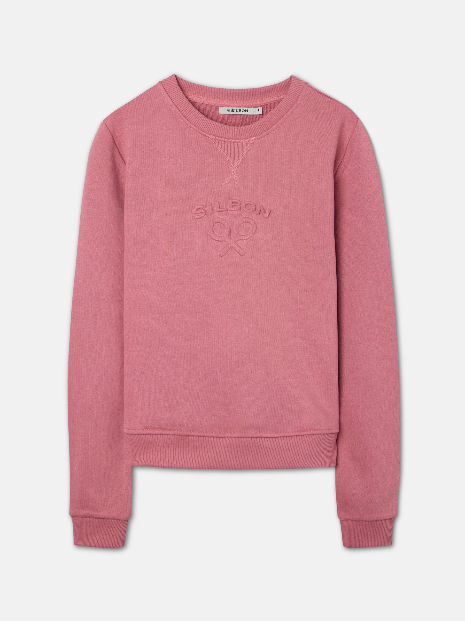 Sweat femme classique silbon rose