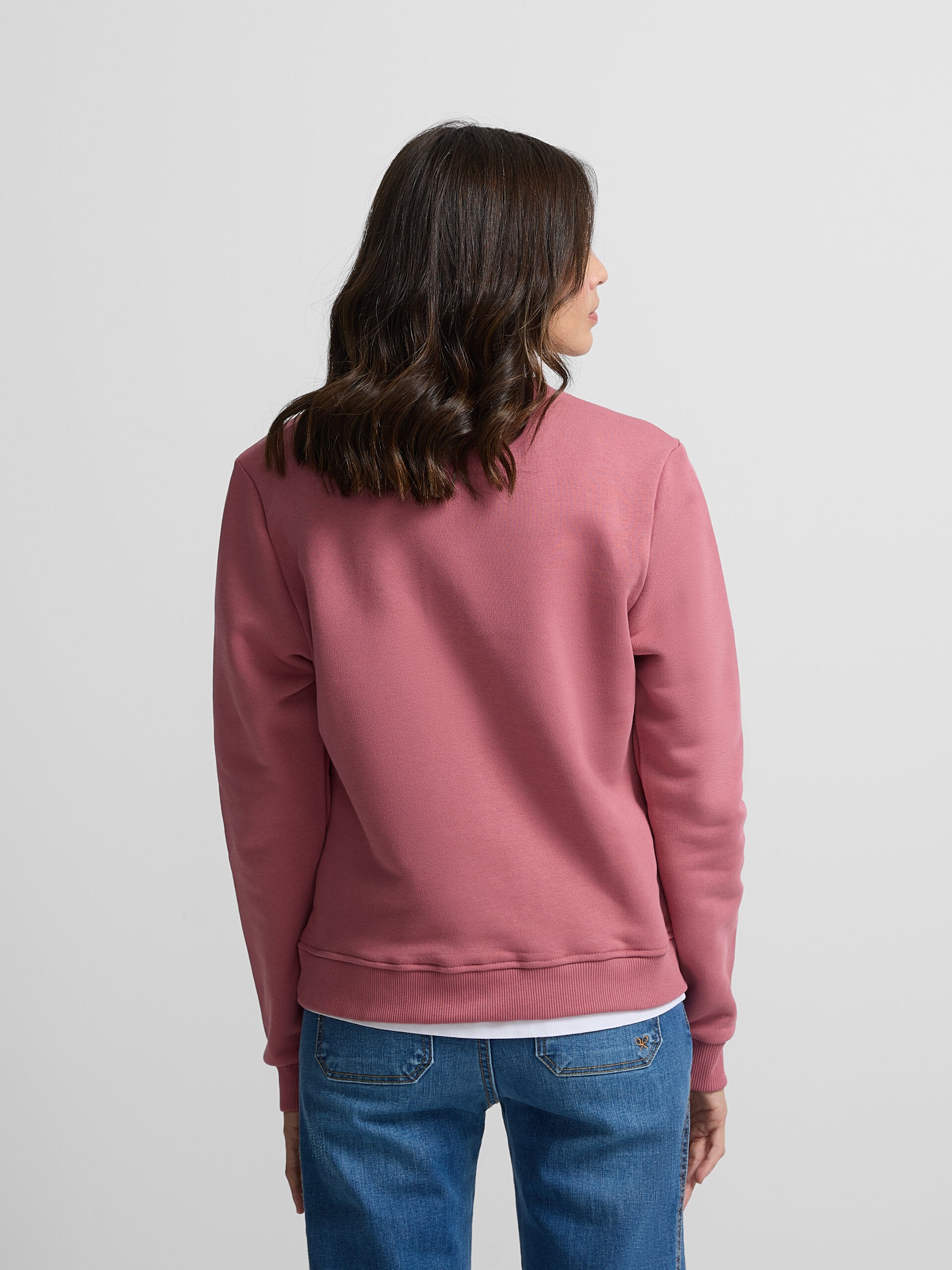 Sweat femme classique silbon rose