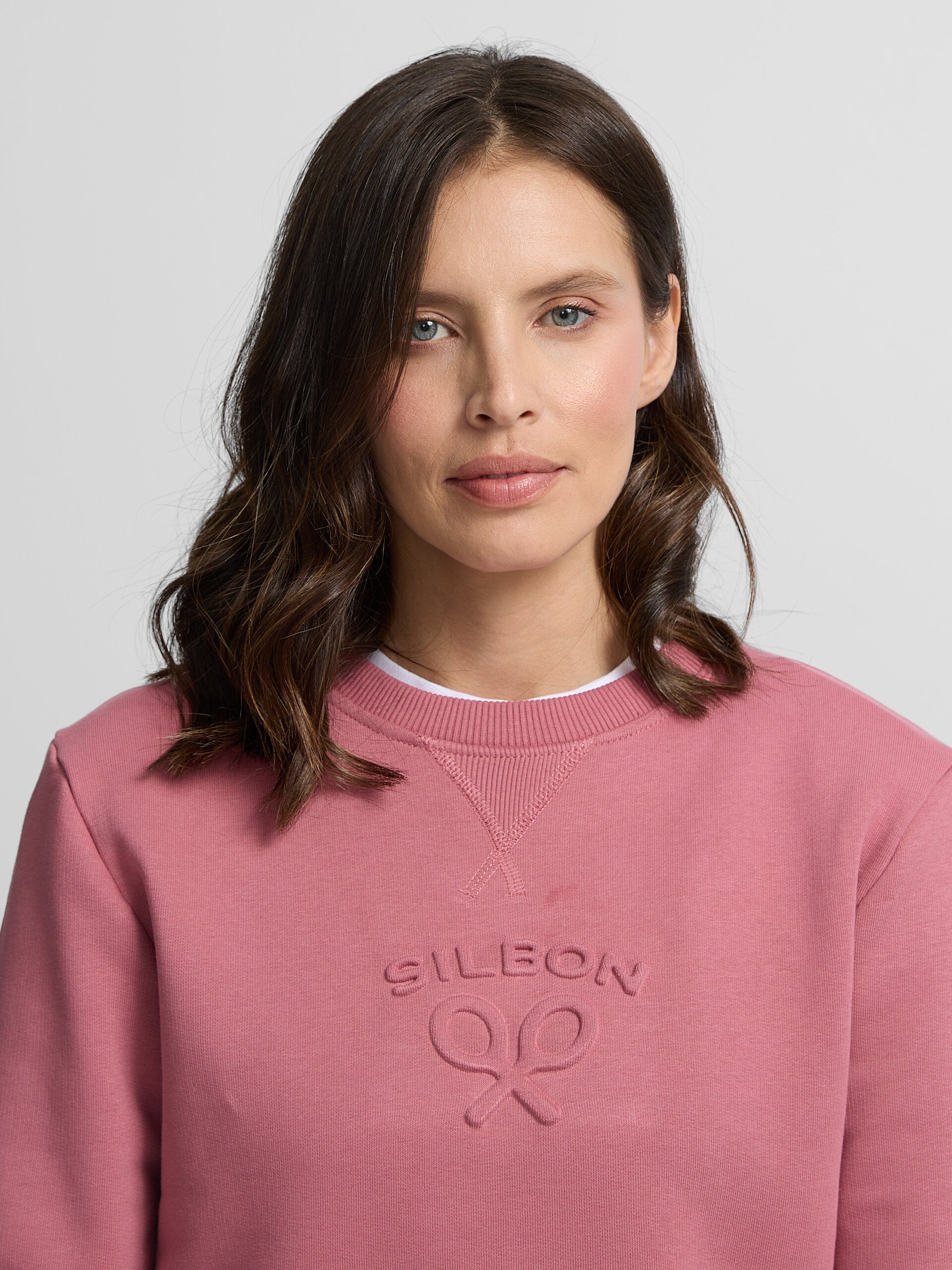 Sweat femme classique silbon rose