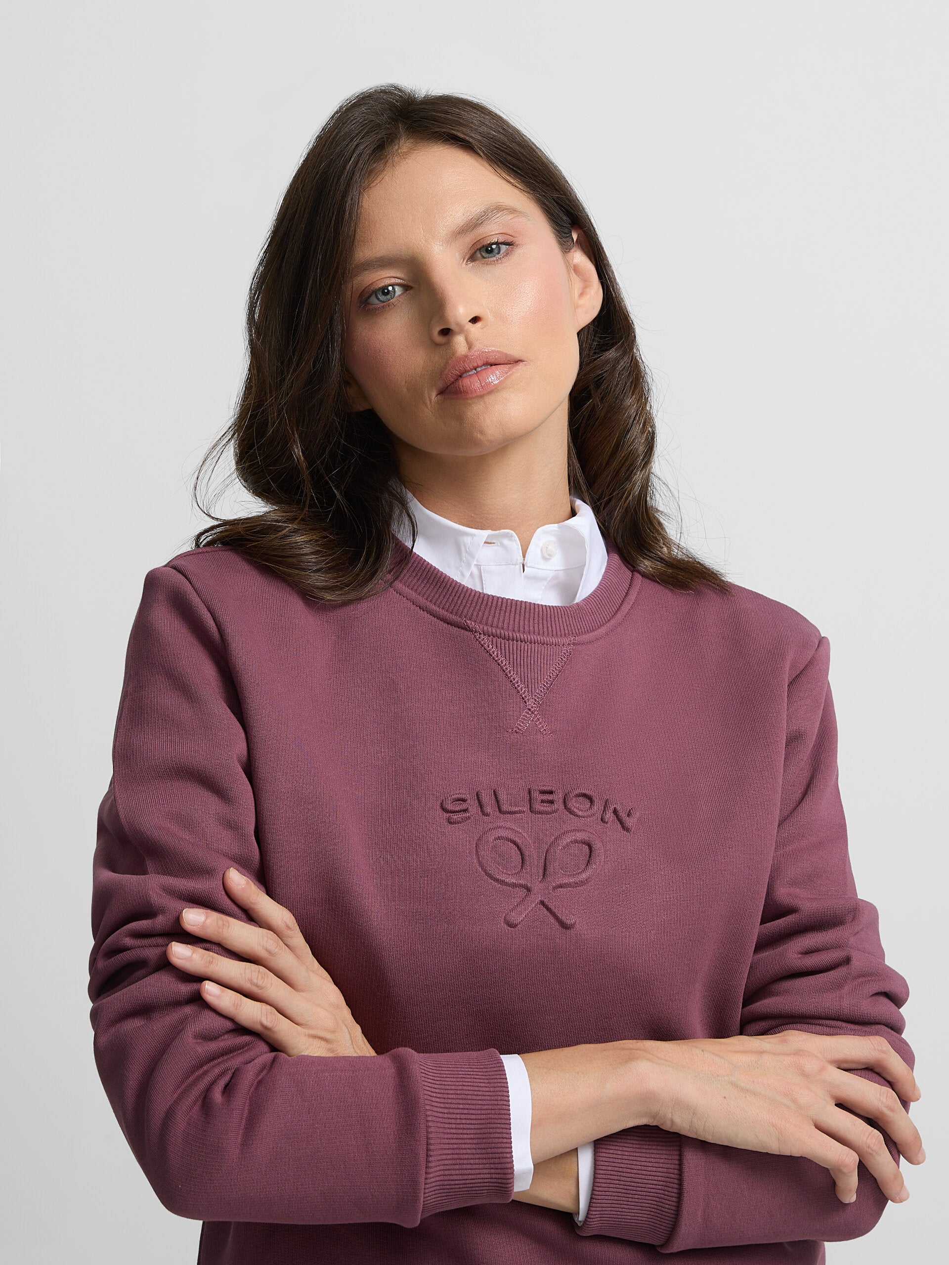 Classic burgundy whistle woman sweatshirt