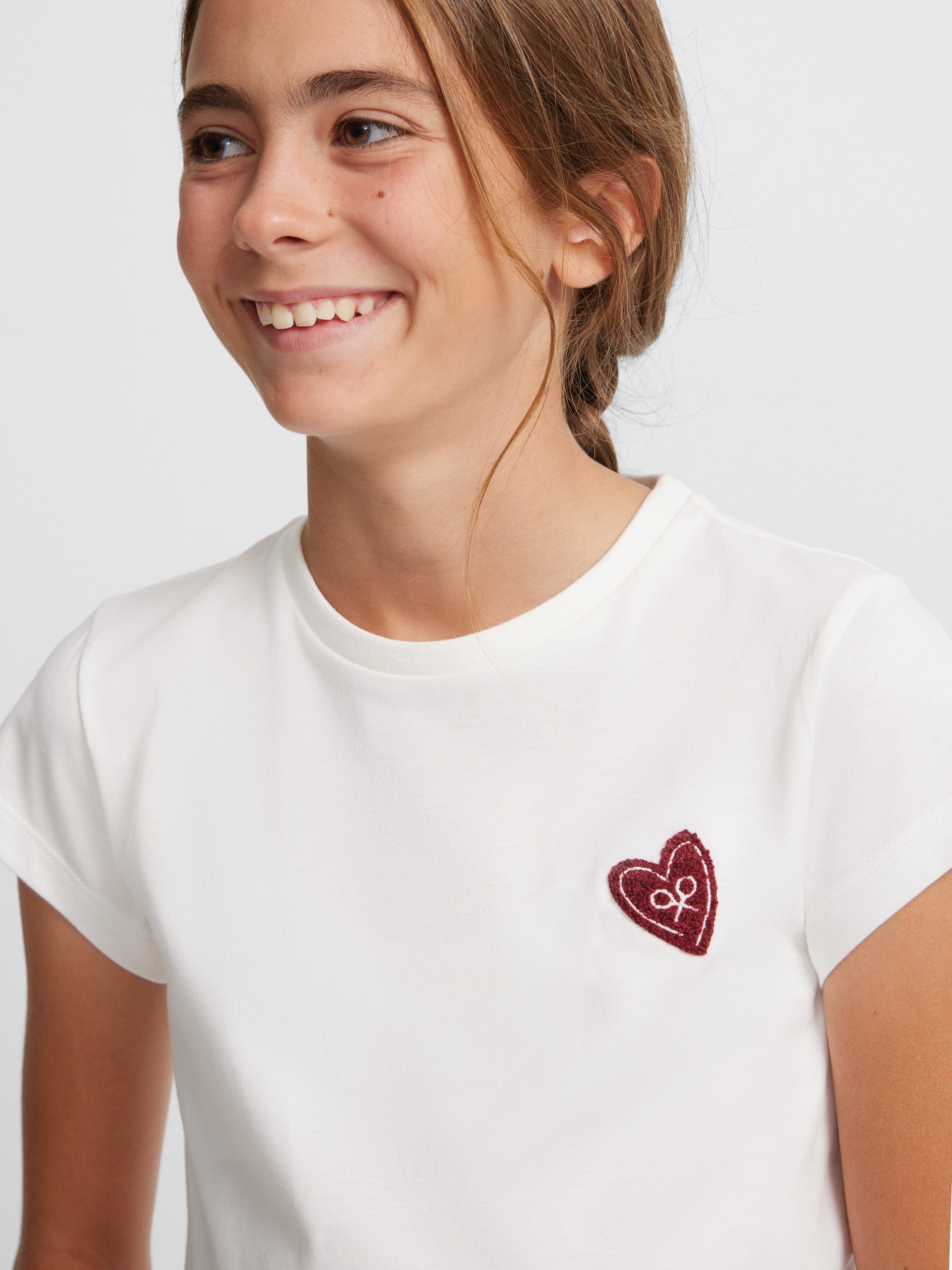 T-shirt amour fille blanche