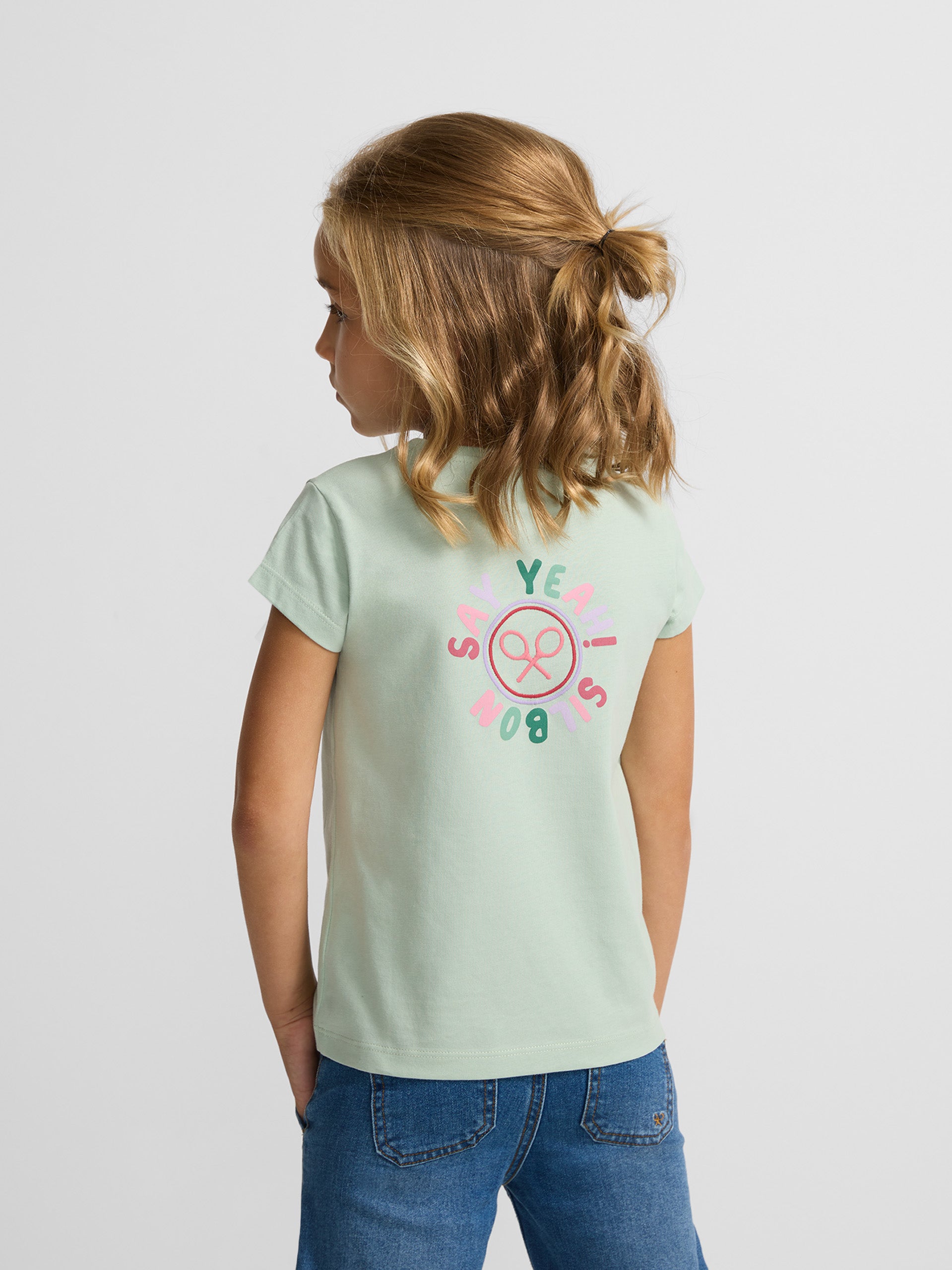 Camiseta girl say yeah verde