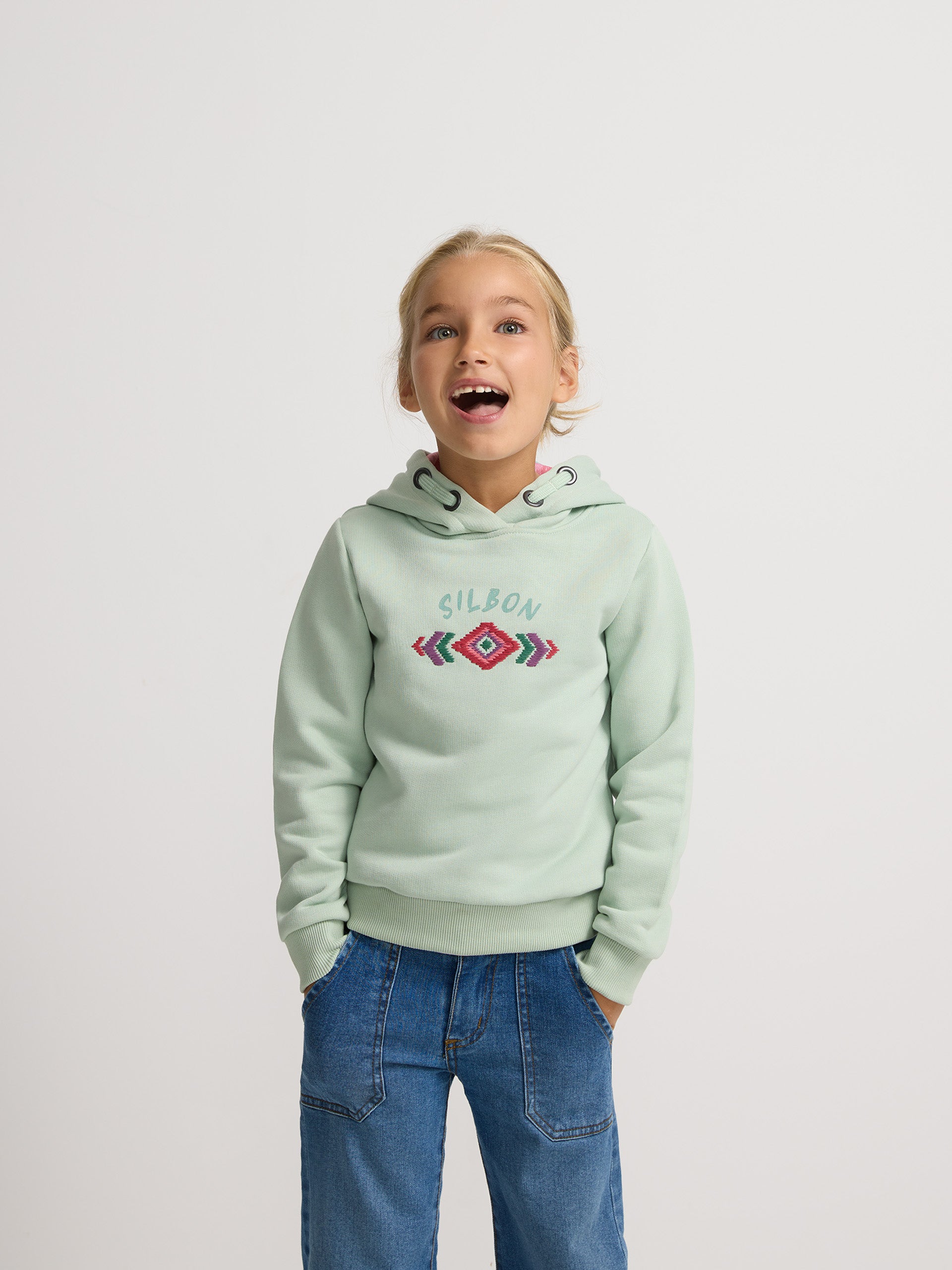 Sudadera girl silbon ikat verde