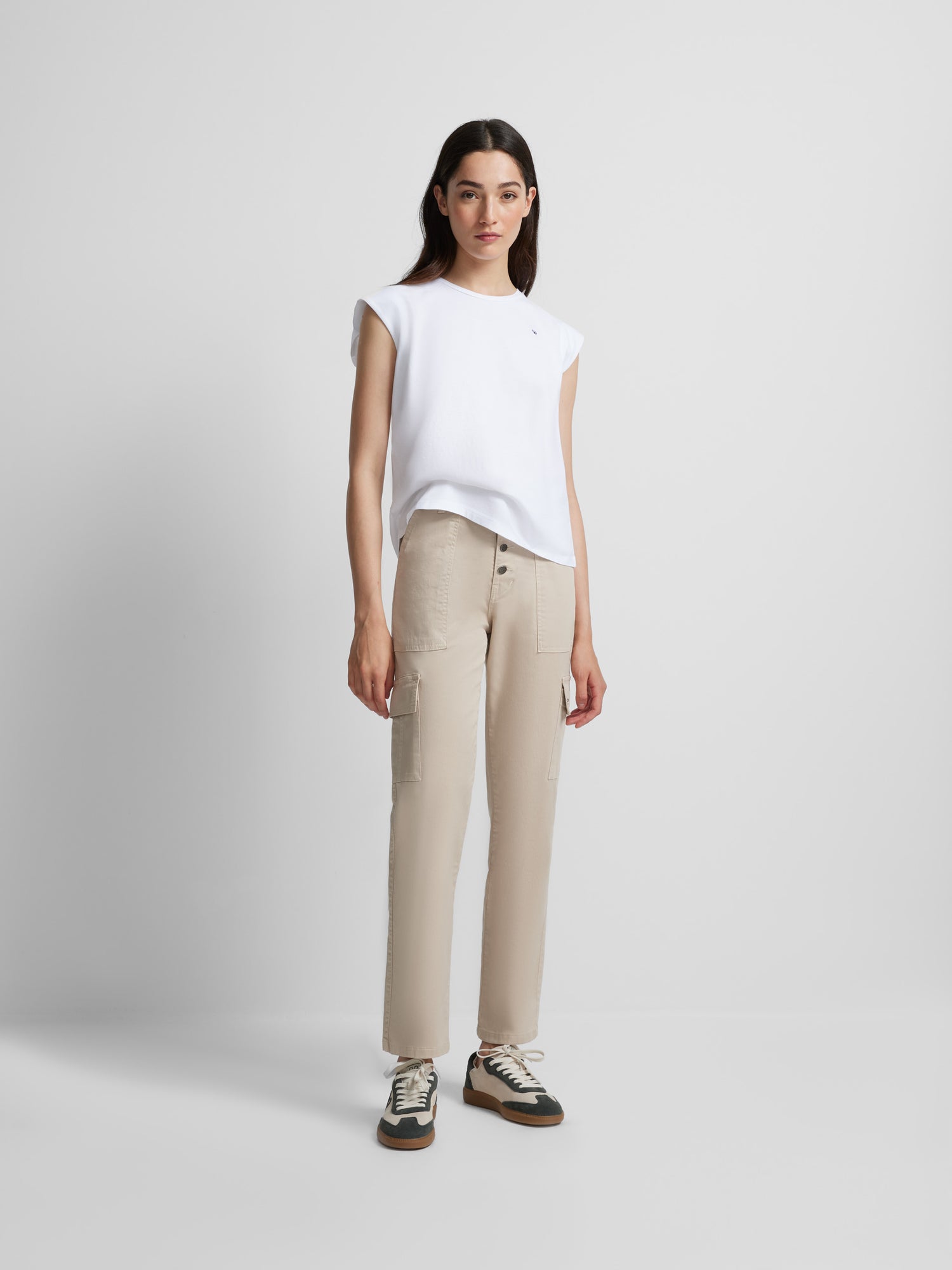 Pantalon cargo beige