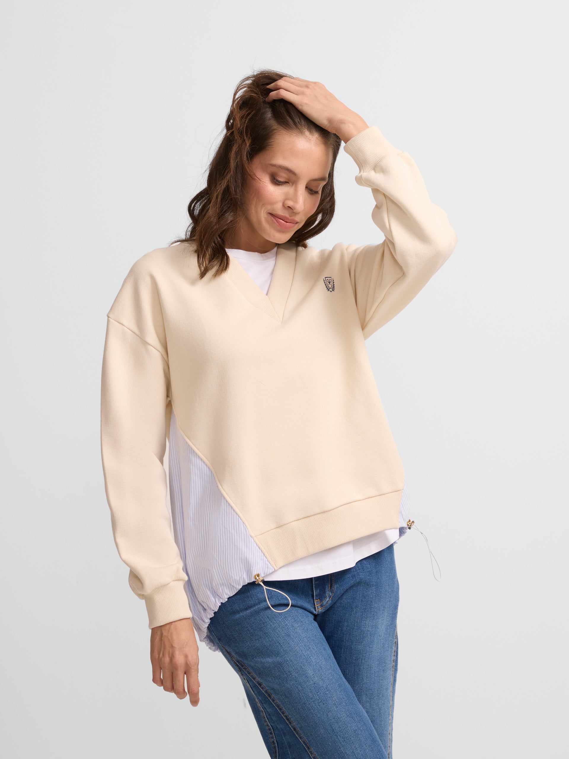 Raw combined woman sweatshirt