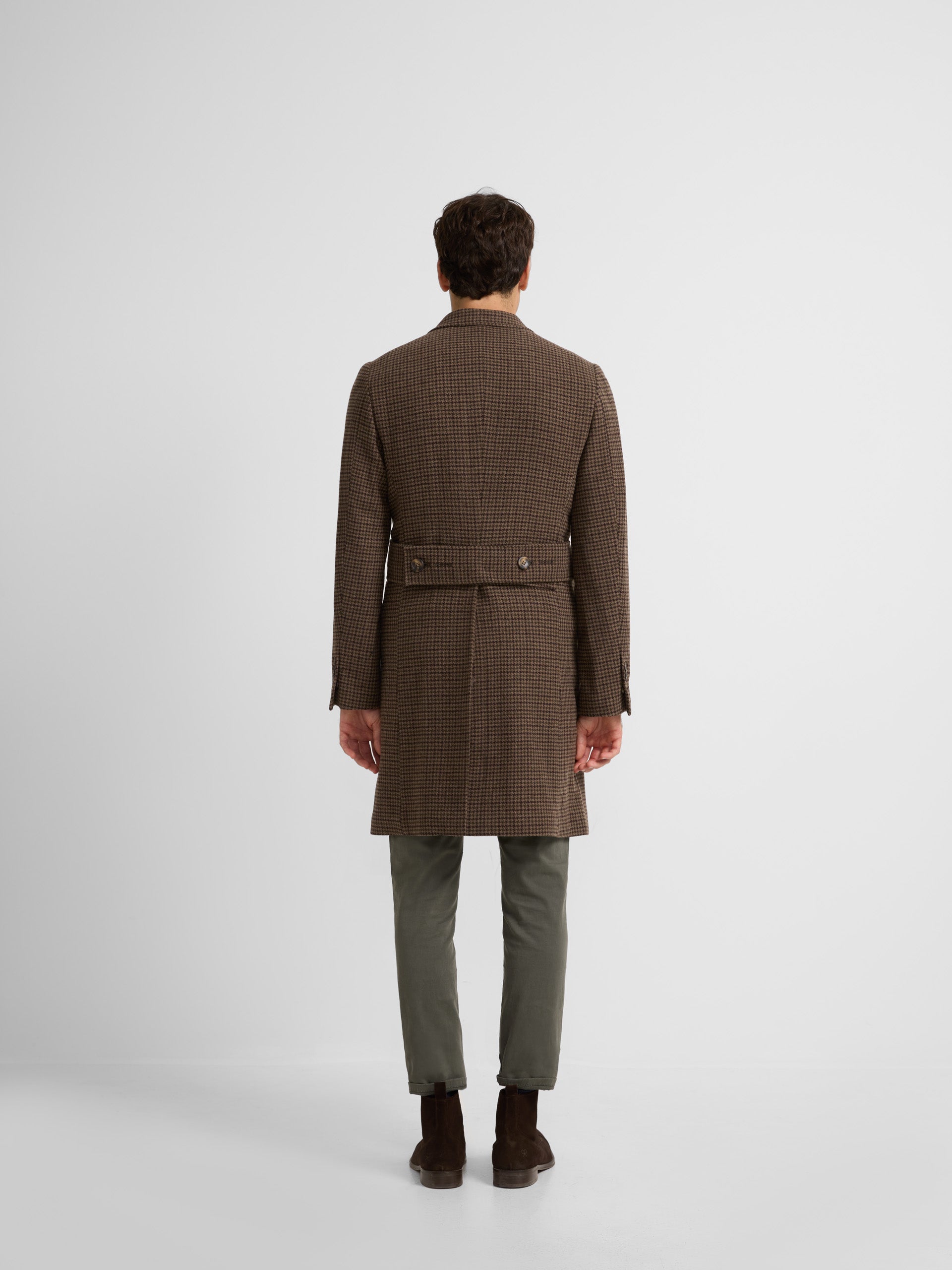 Dark beige harrys double-breasted coat