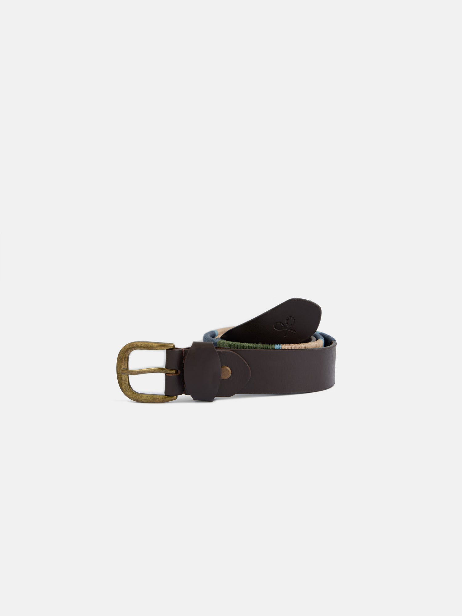 Kids leather belt in Argentine colors