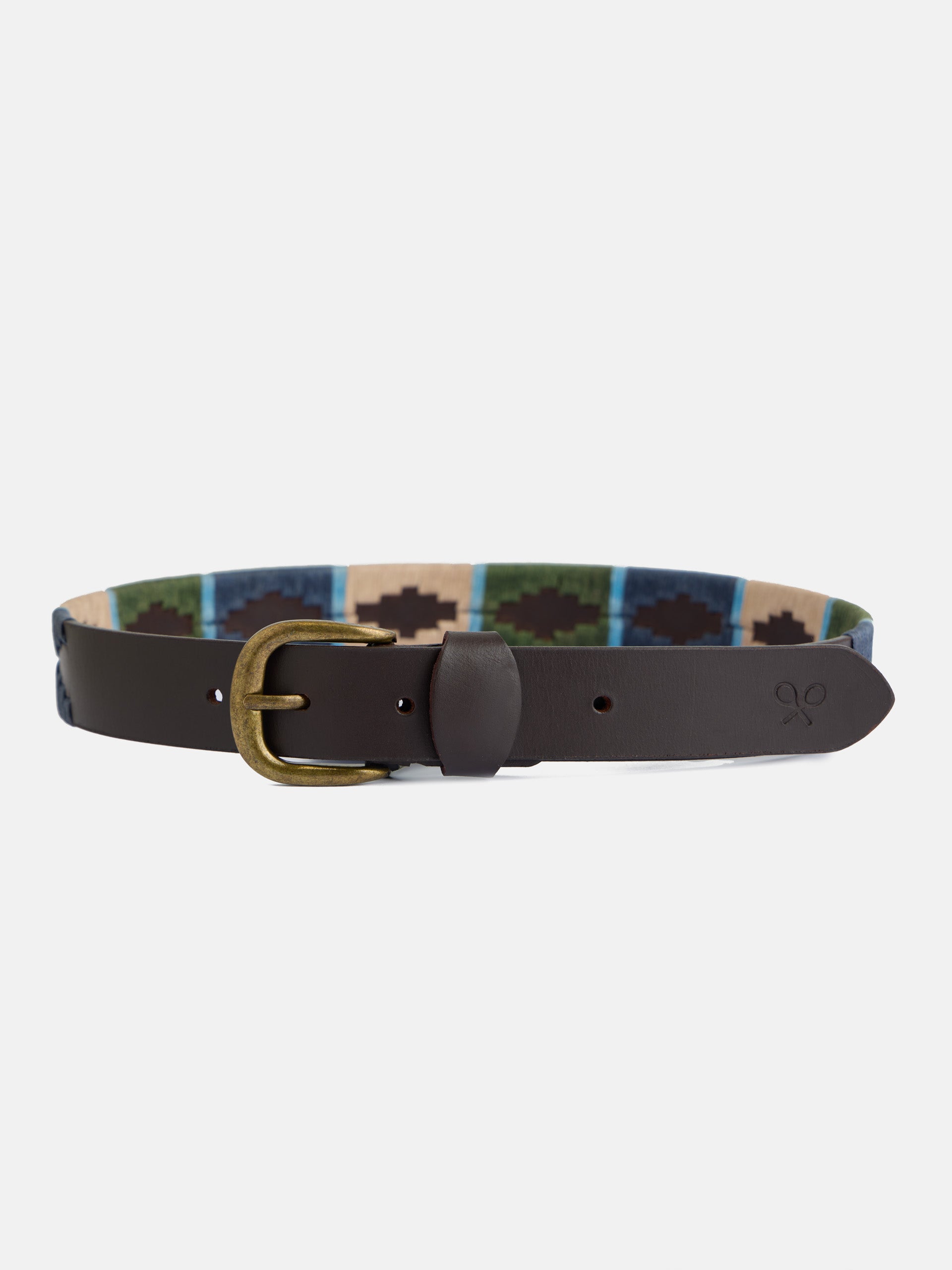 Kids leather belt in Argentine colors