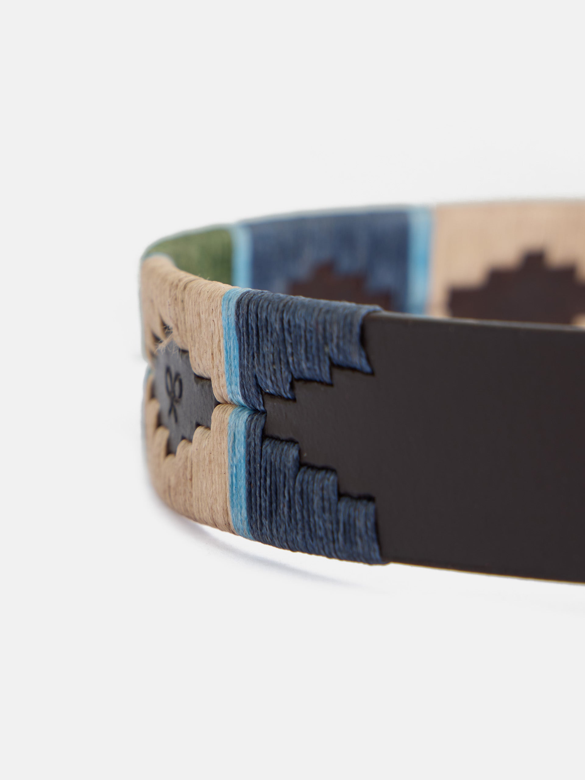 Kids leather belt in Argentine colors