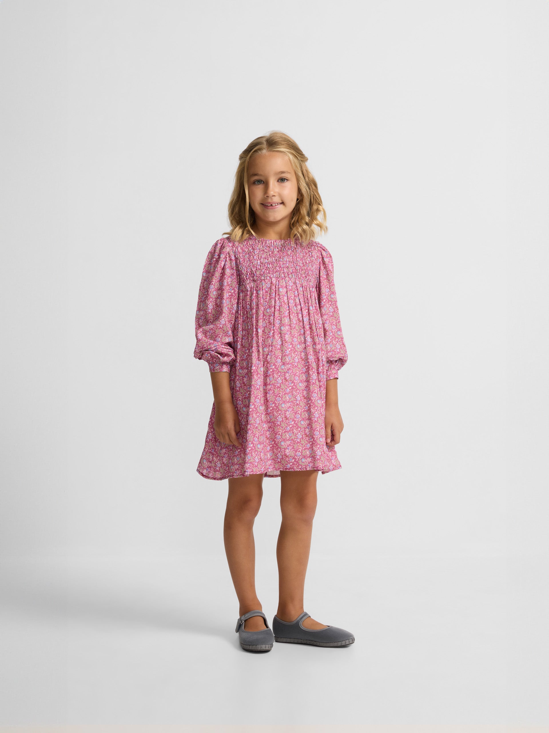 Robe mini fille imprimé framboise